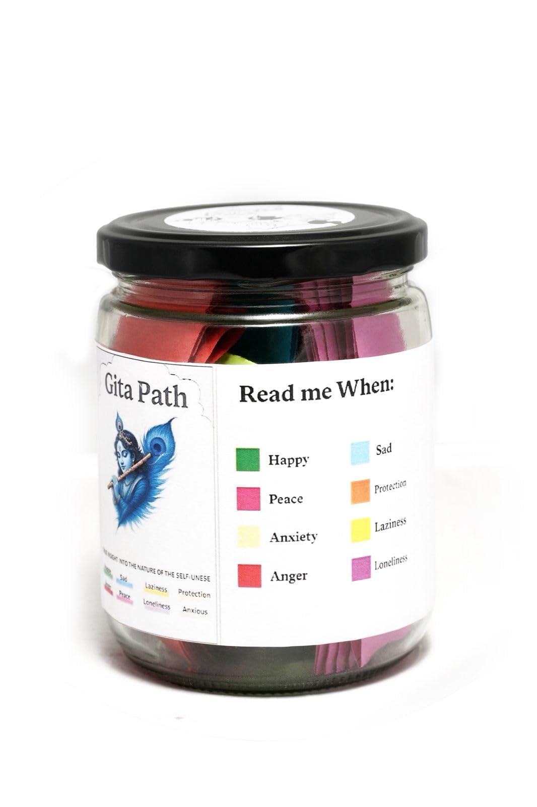 Aruzen Krishna Quote Jar  Gita Path MoodBased Daily Wisdom  Inspirational Gita Shlok Jar For Emotional Healing (1, Hindi Tr