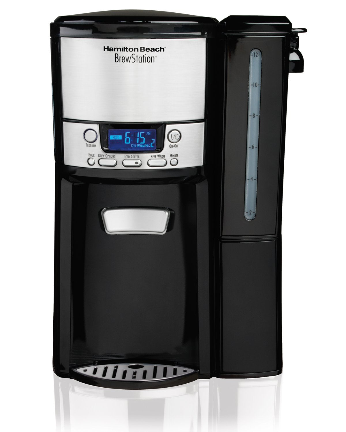 Hamilton Beach 12-Cup Coffee Maker, Programmable Brewstation Dispensing Coffee Machine, Black - Removable Reservoir (47900)