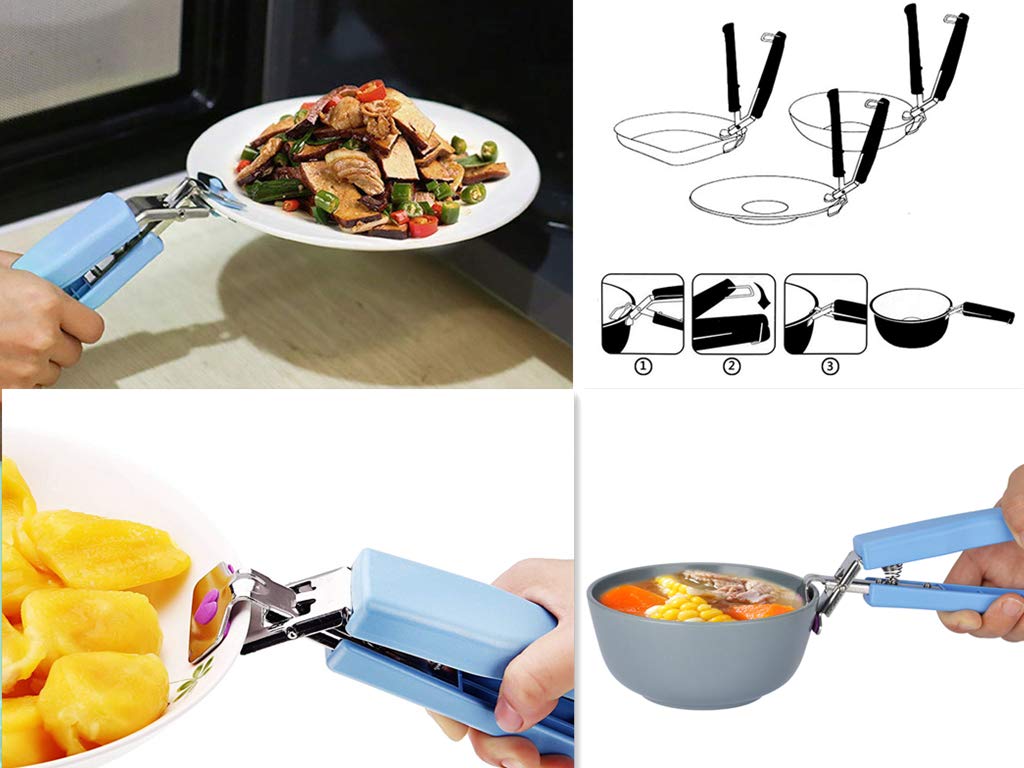 Hot Plate Gripper, Kitchen Hot Dish Bowl Plate Clip Anti Scalding Dish Plate Tongs For Microwave Toaster Oven Steamer Air Fryer