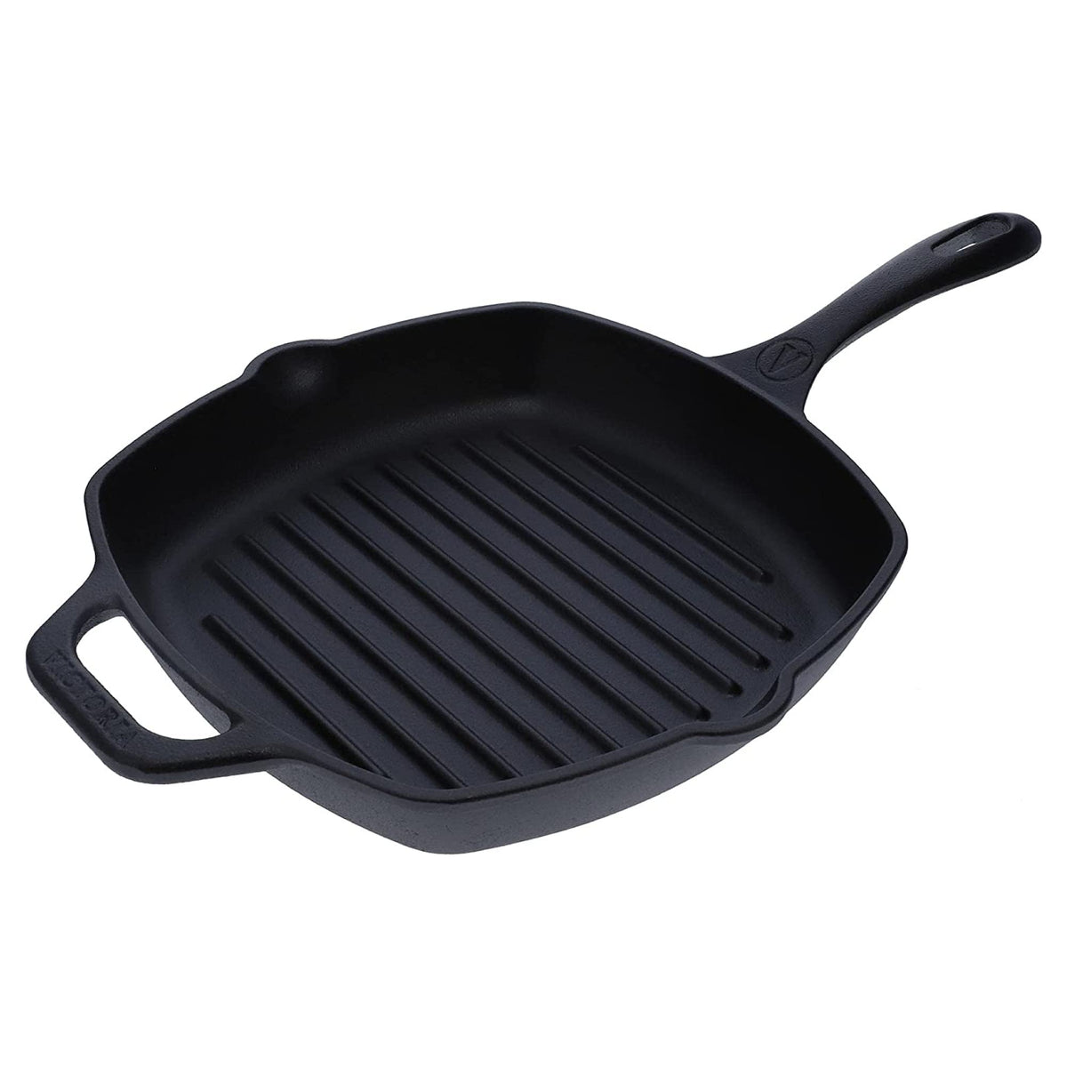 Victoria Cast Iron Grill Pan, Square Grill Pan, Cast Iron Griddle Pan, Seasoned With 100% Kosher-Certified, Non-Gmo Flaxseed Oil