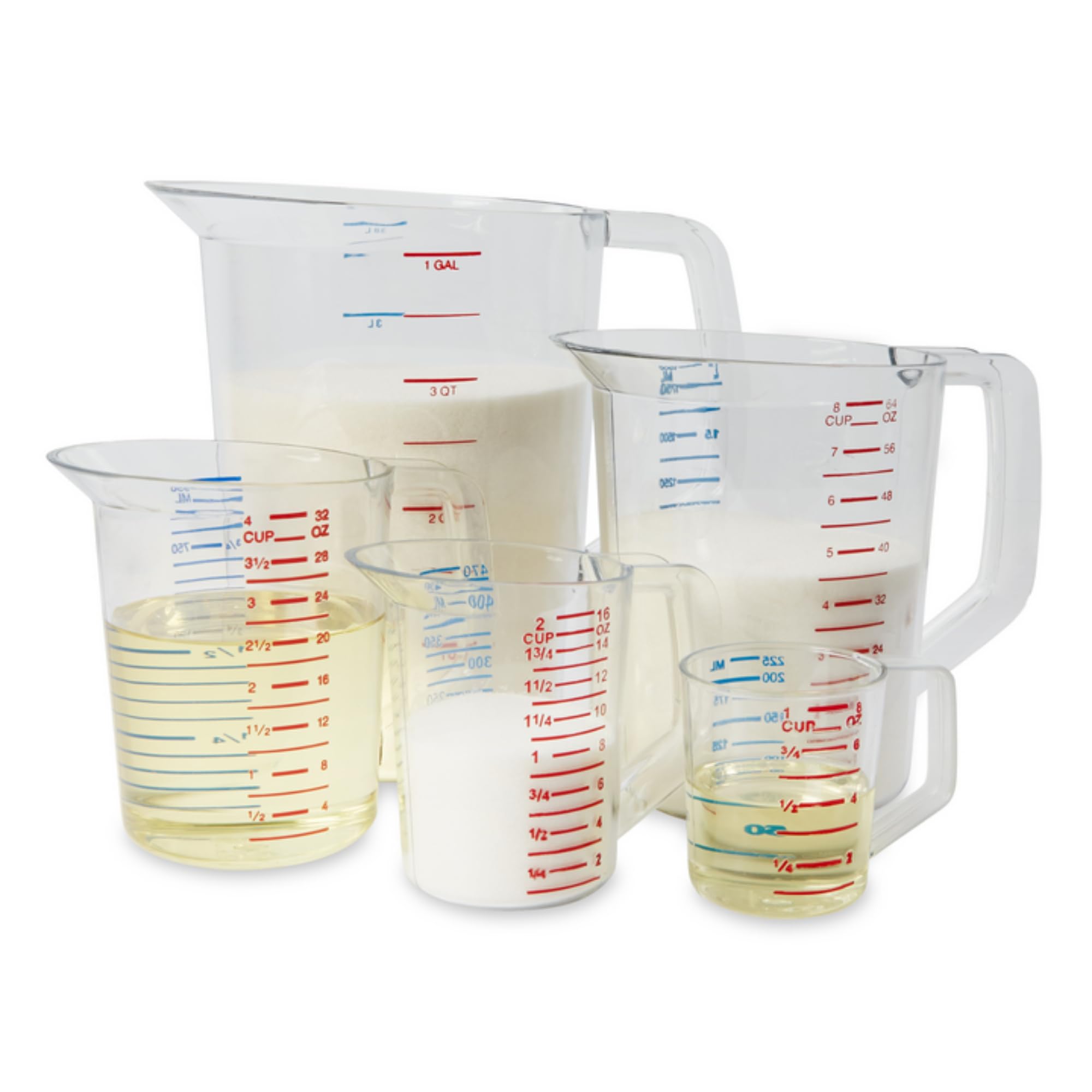 Rubbermaid Commercial Products Bouncer Clear Measuring Cup, 8-Cup/2-Quart, Clear, Strong Food Grade, For Use With -40-Degree F T
