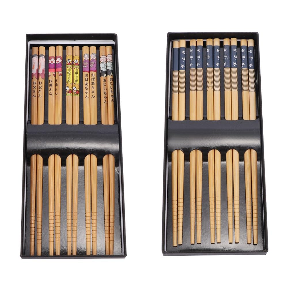 10 Pairs Wooden Chinese Style Chopsticks, 8.9 Inch Long Chopsticks Reusable Dinning Eating Sushi Chopstick Kitchen Tableware