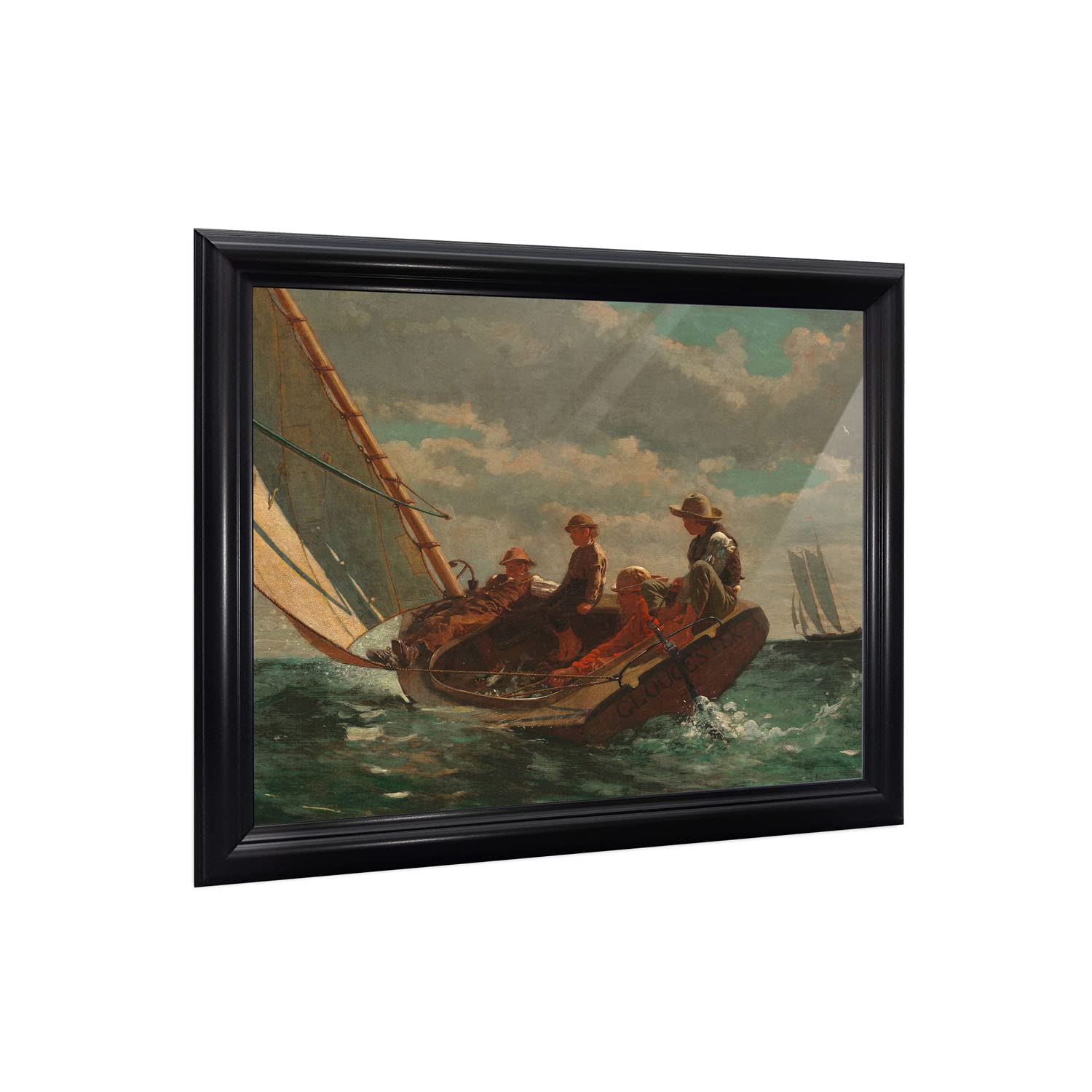 Breezing Up - A Fair Wind Framed Wall Art By Winslow Homer, Great Sailboat Decor For Kitchen Or Livingroom 2470B