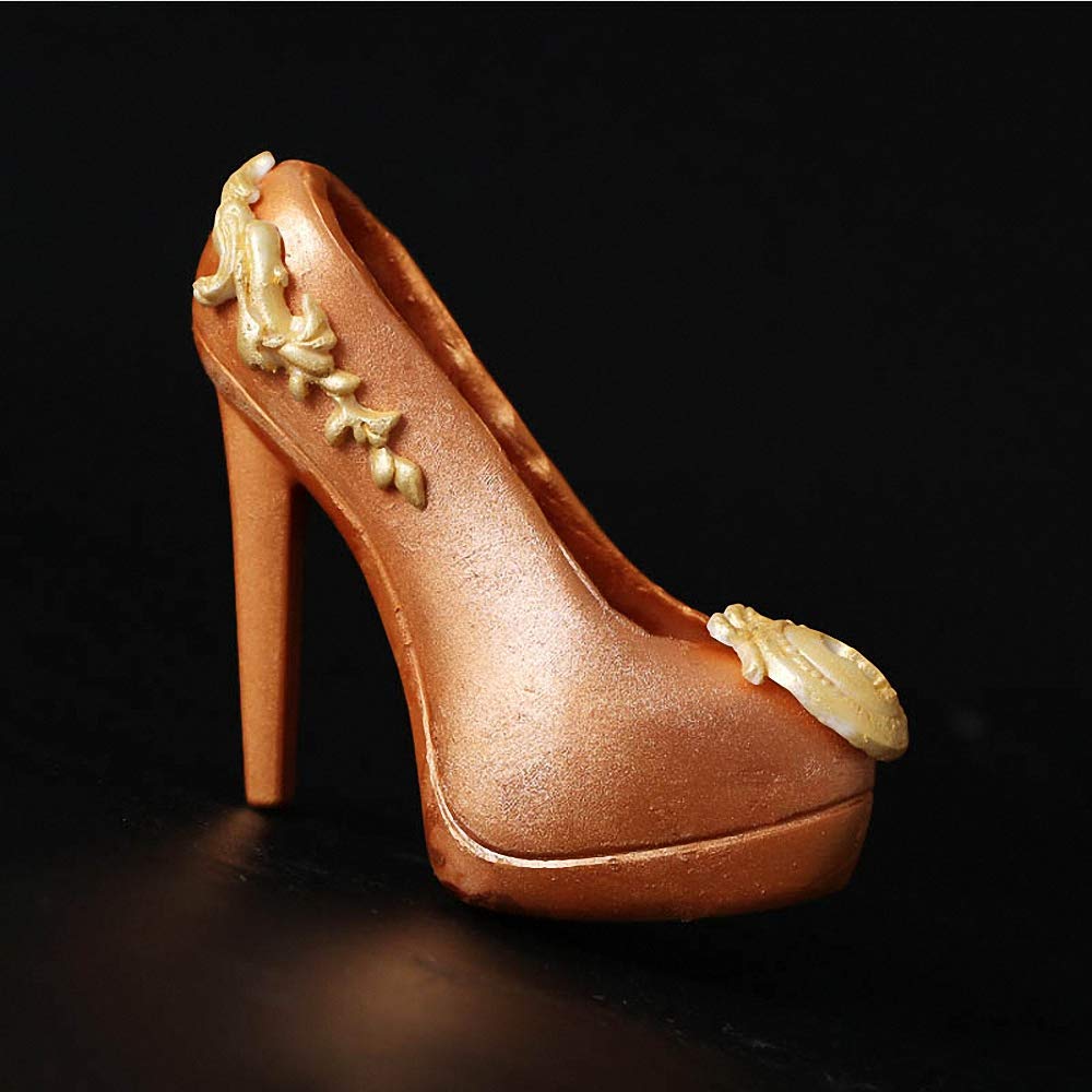 3D High Heel Shoe Chocolate Mold With 6 Clips, Polycarbonate Stiletto Candy Cake Decoration Molds Diy Home Baking Pastry Tools L