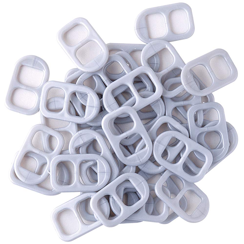 The Beadery Plastic Soda Pop Tab Med Silver Pearl, 1, 150 Count