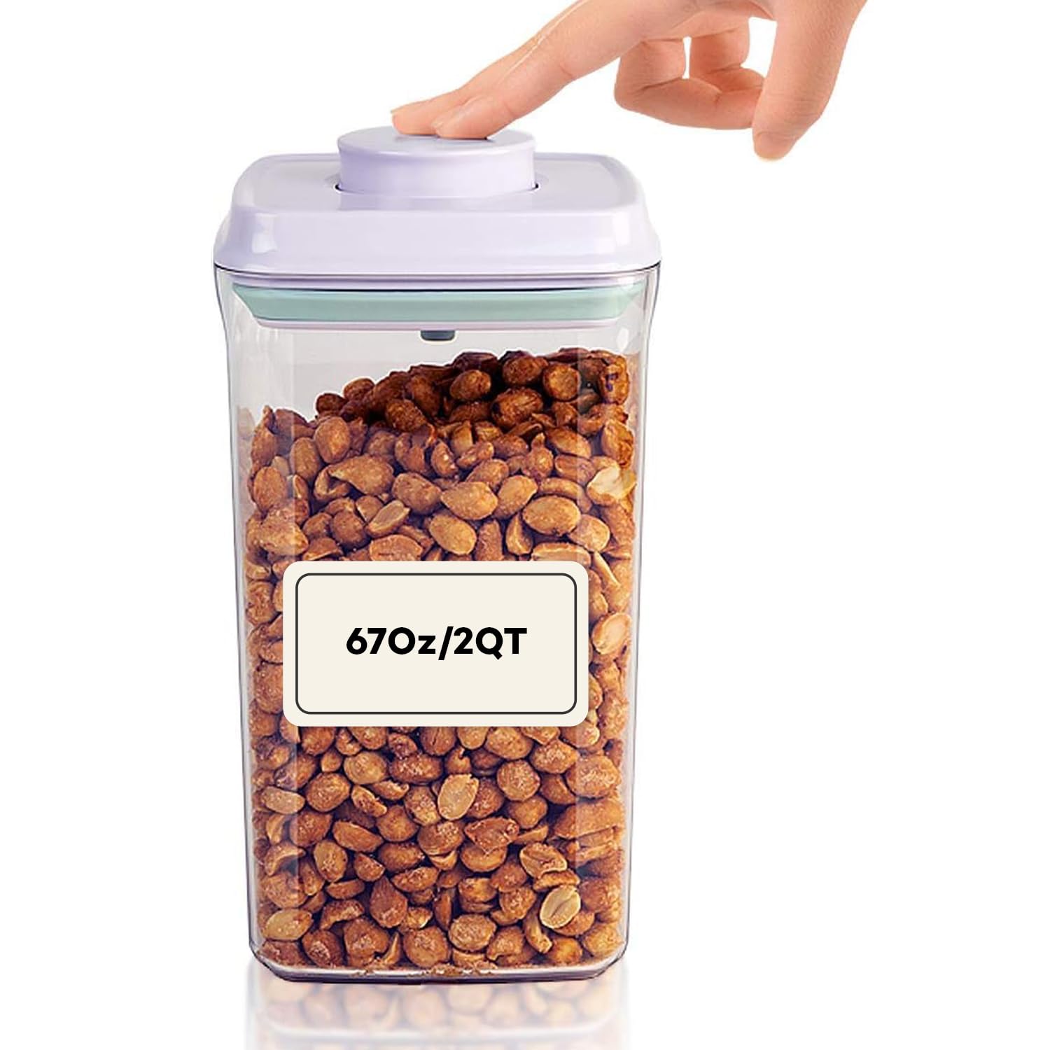 Bop Top Airtight Food Storage Containers with Lid 67 oz | Kitchen Canister Sets | Air Tight Pantry Container | Pop Top Dry Food 