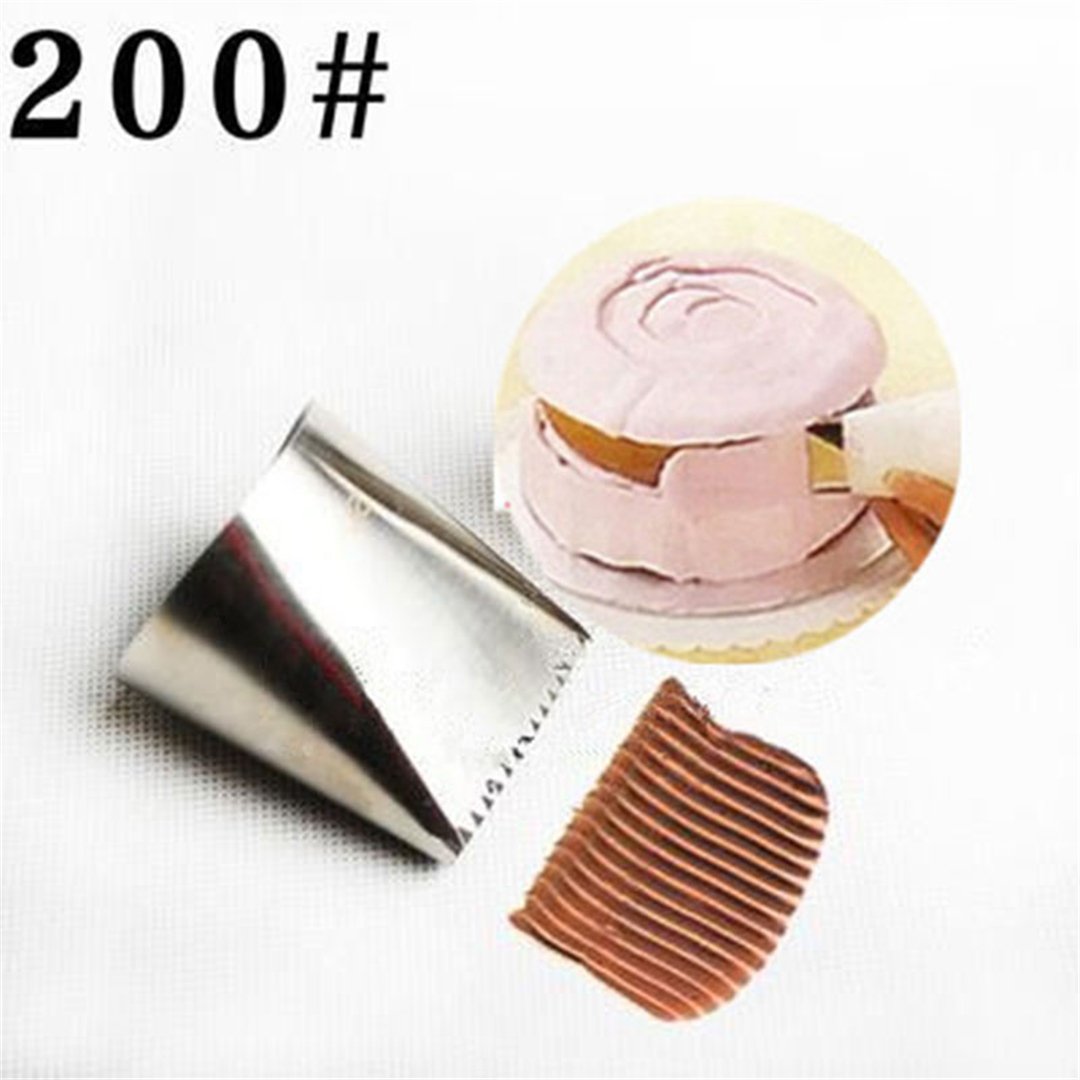 Fantasyday 3-Piece Stainless Steel Piping Tips Piping Nozzles Cake Cookies Cupcake Icing Decorating Supplies Decorating Kits Fro