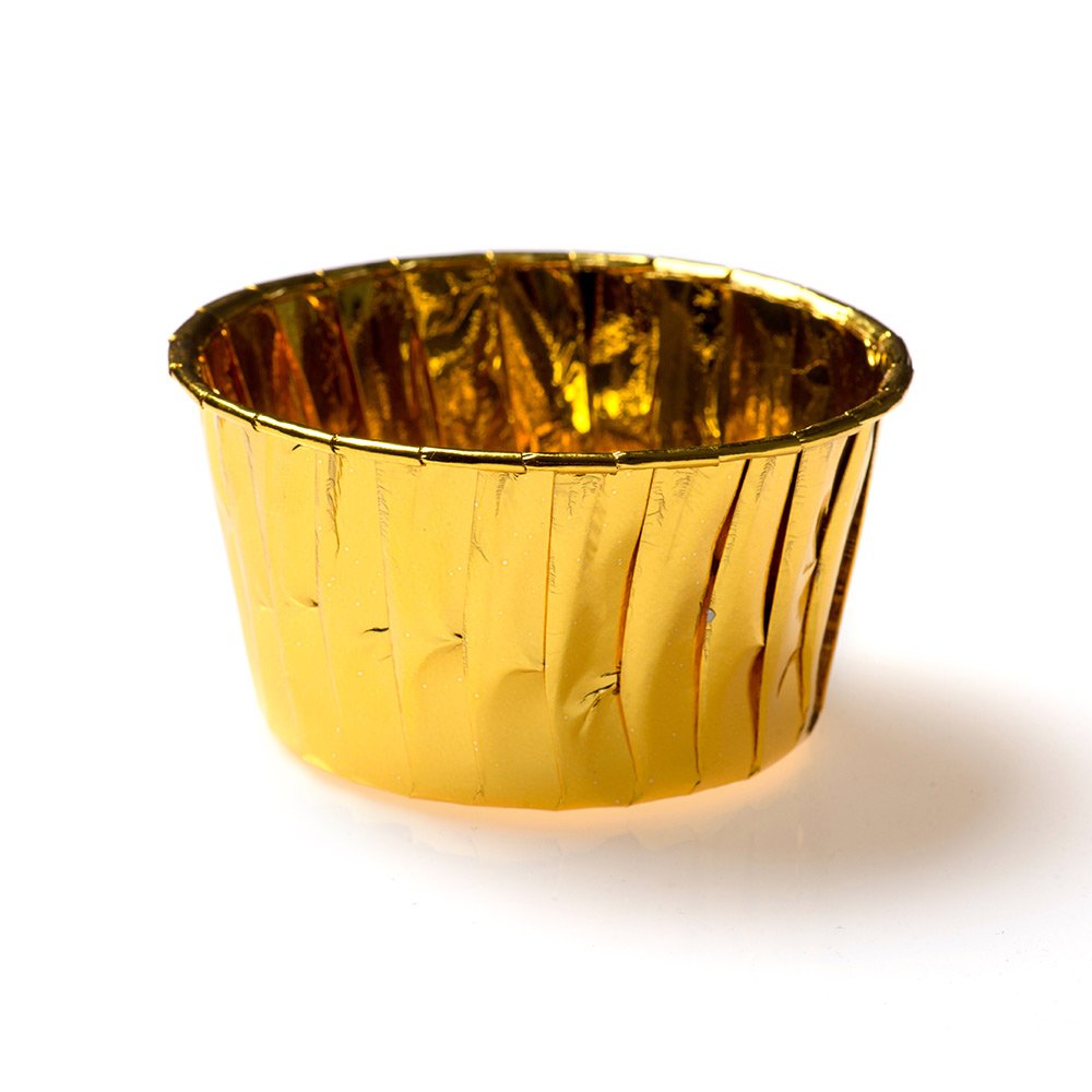 Restaurantware Large 3.4-Oz Pleated Baking Cups: Perfect For Muffins Cupcakes Or Mini Snacks - Rose Gold Luxury - Disposable And