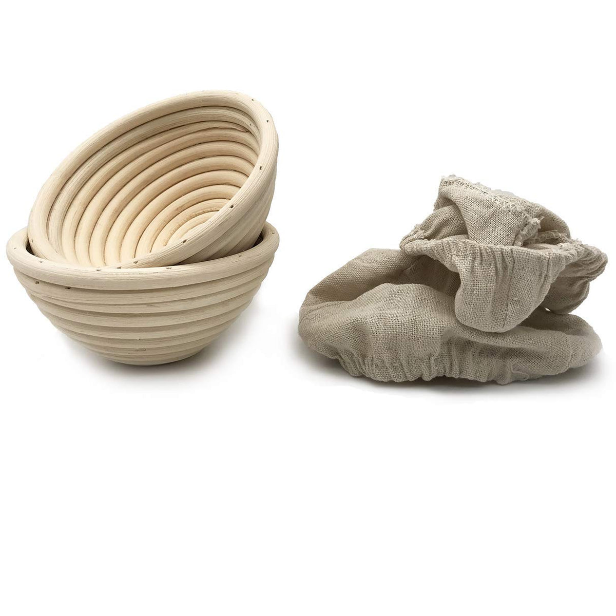 17 Inch Baguette Banneton Bread Proofing Basket And Linen Liner Set 2 Pack