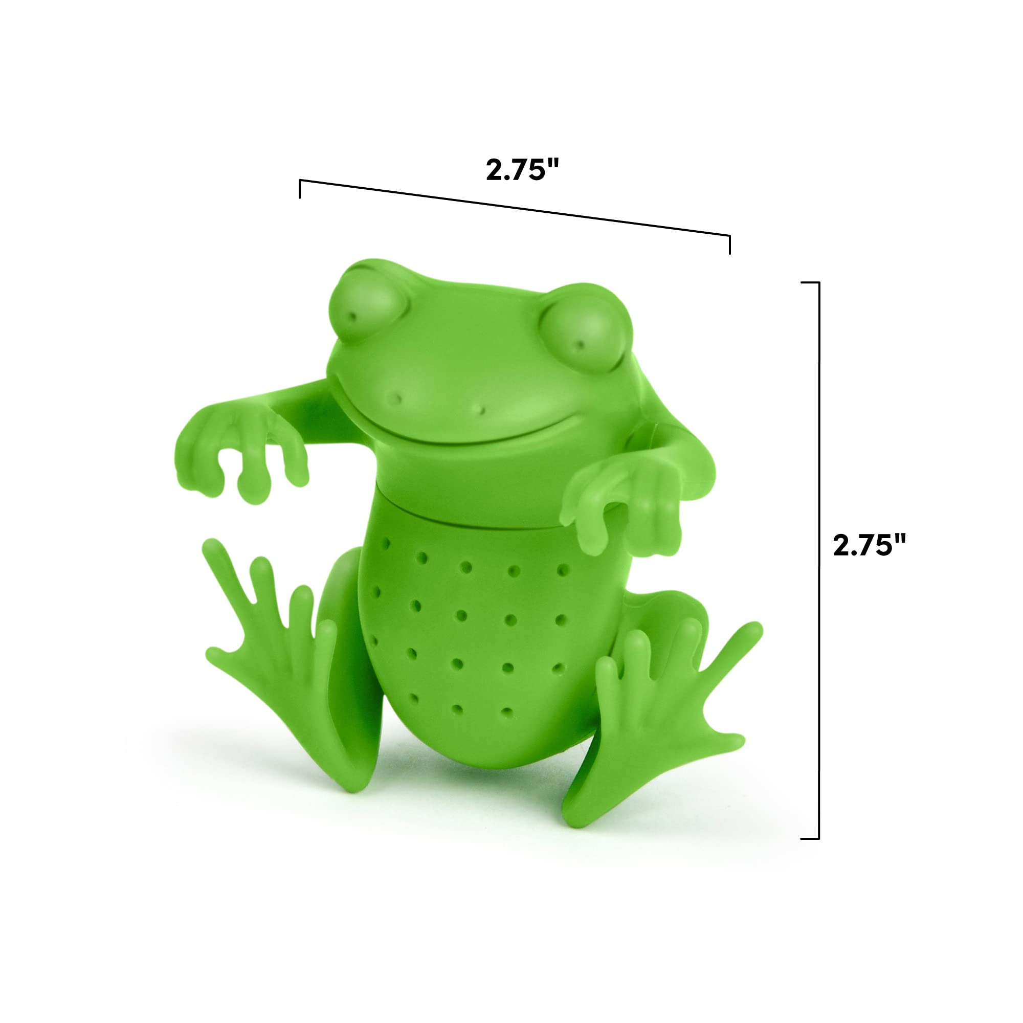 Genuine Fred Tea Frog, Silicone Tea Infuser, Green