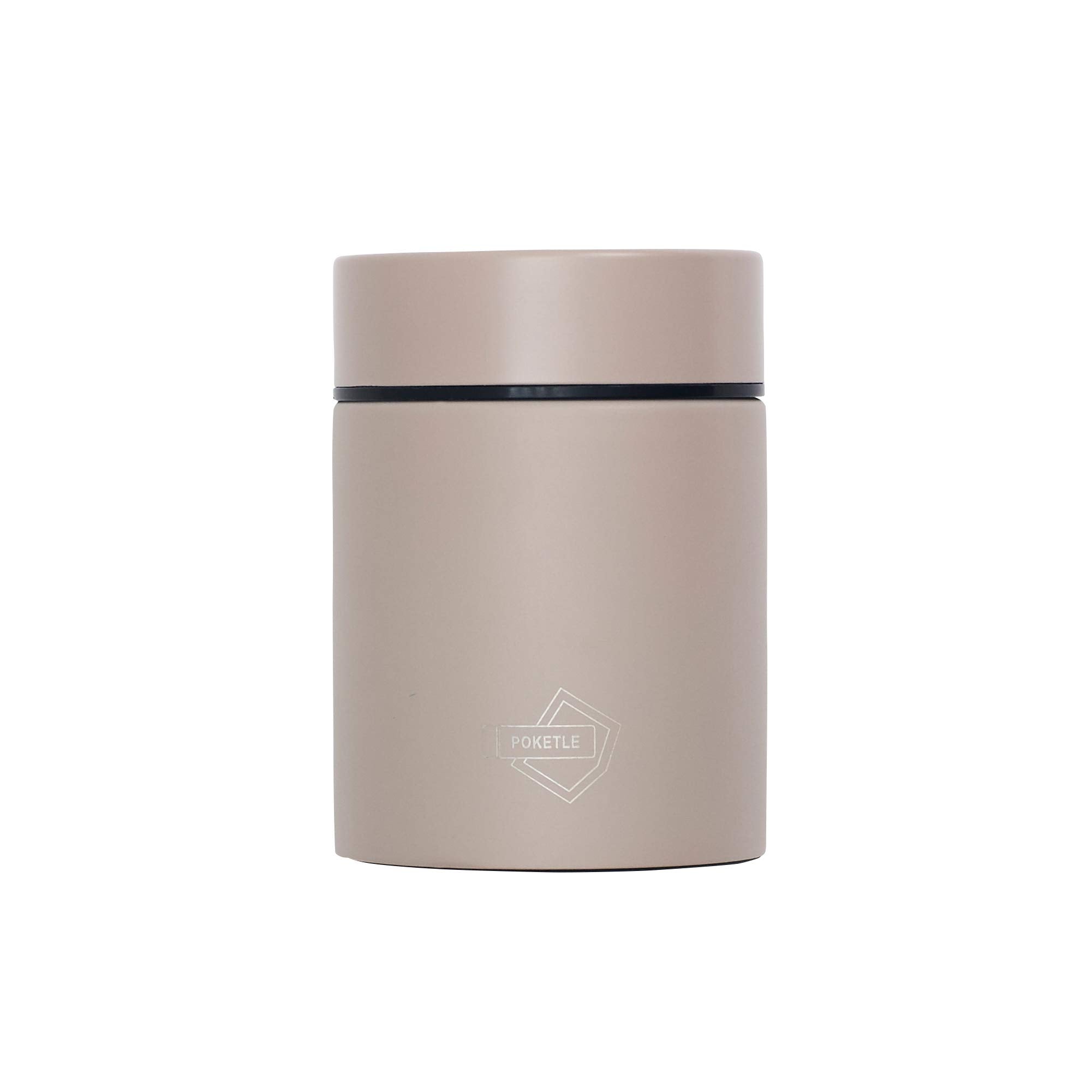 IPPINKA Modern Minimalist Portable Thermal Tumbler  Food Canister  Insulated and Lightweight  160ml  Beige