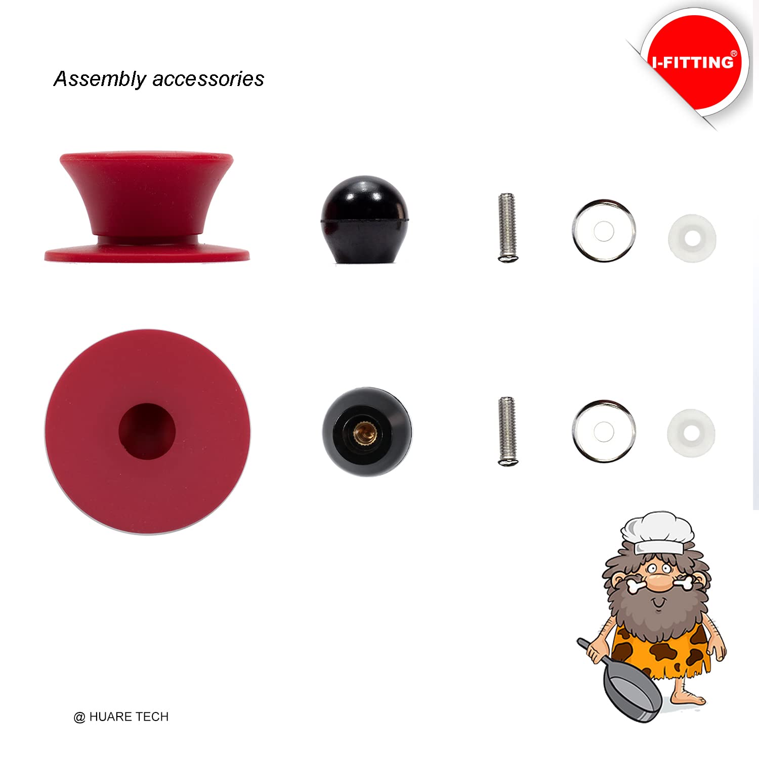 Universal Pot Pan Lids Replacement Knob, Ifitting Silicone Heat Resistant Pan Cover Holding Handles, Bpa Free, Dishwasher Safe,