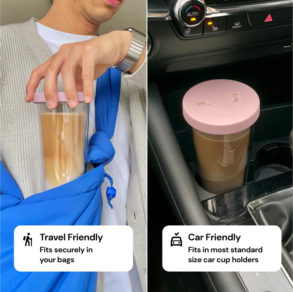 Dodoko Reusable Boba Cup And Straw Boba Tea Cup Bubble Tea Cup Reusable Iced Coffee Cup Cold Coffee Cup Smoothie Cup With Lid An