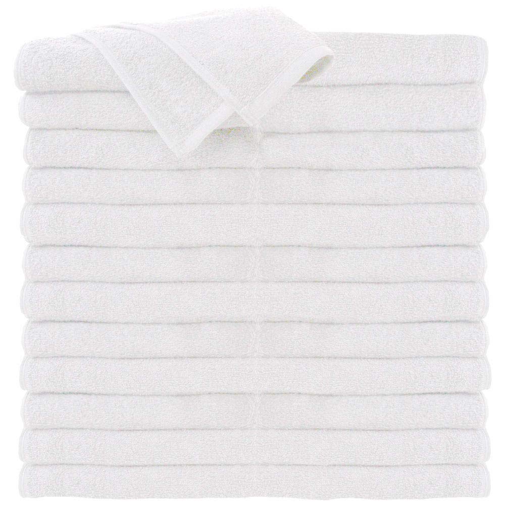 ForPro Premium 100% Cotton All-Purpose Towels, White, Extra Soft Multi-Purpose Salon, Spa, Hotel, and Gym Towel, 16    W x 27