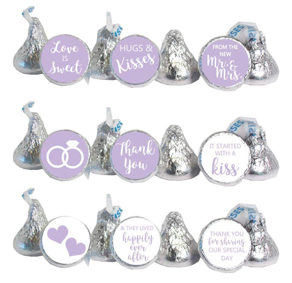 Mini Candy Stickers 0.75 Inch Wedding Favors Set Of 324 (Lavender)