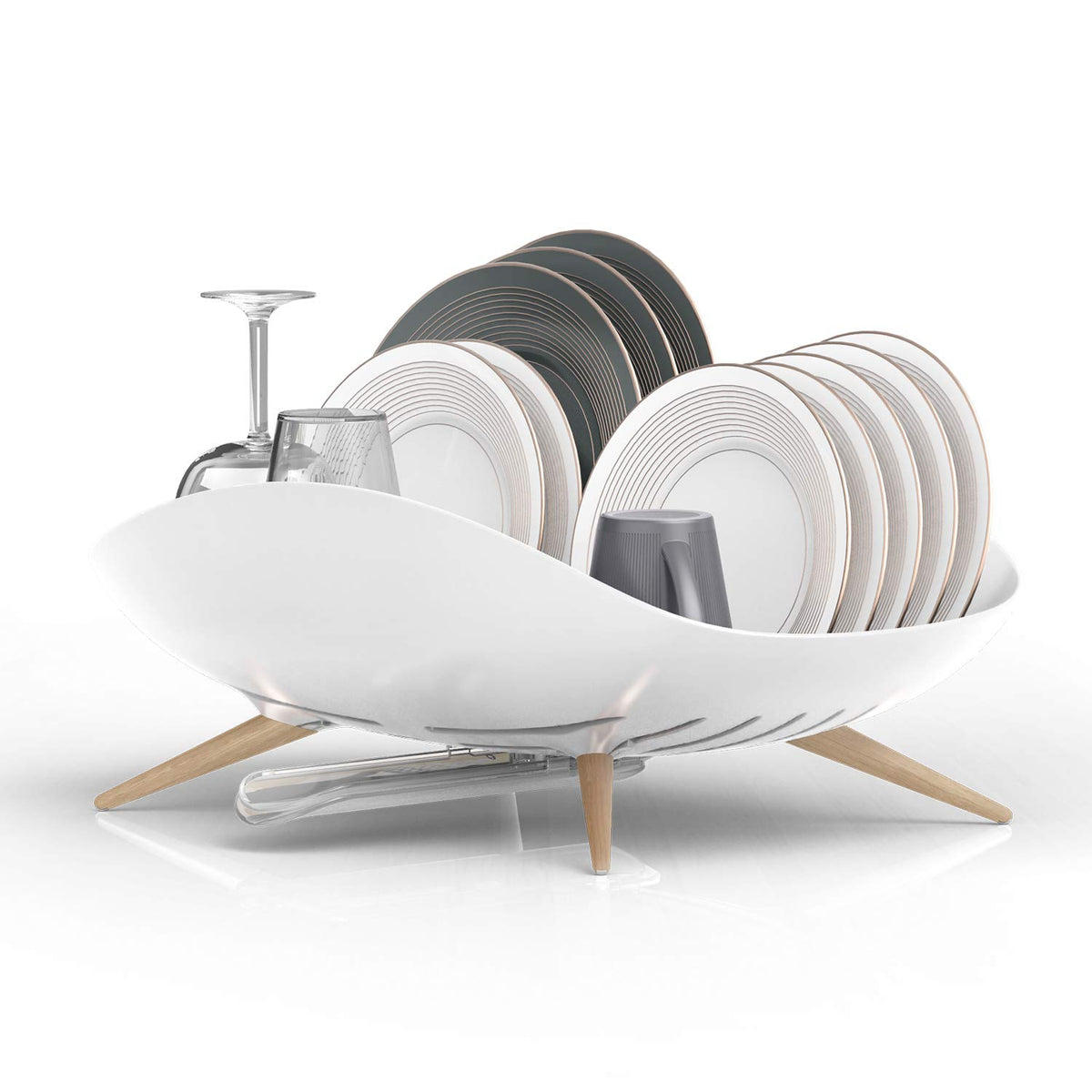 Carrotez Dish Drying Rack, Dish Rack, Dish Drainer With Swivel Spout For Kitchen Counter, Easy Installation, Durable, Rustproof,