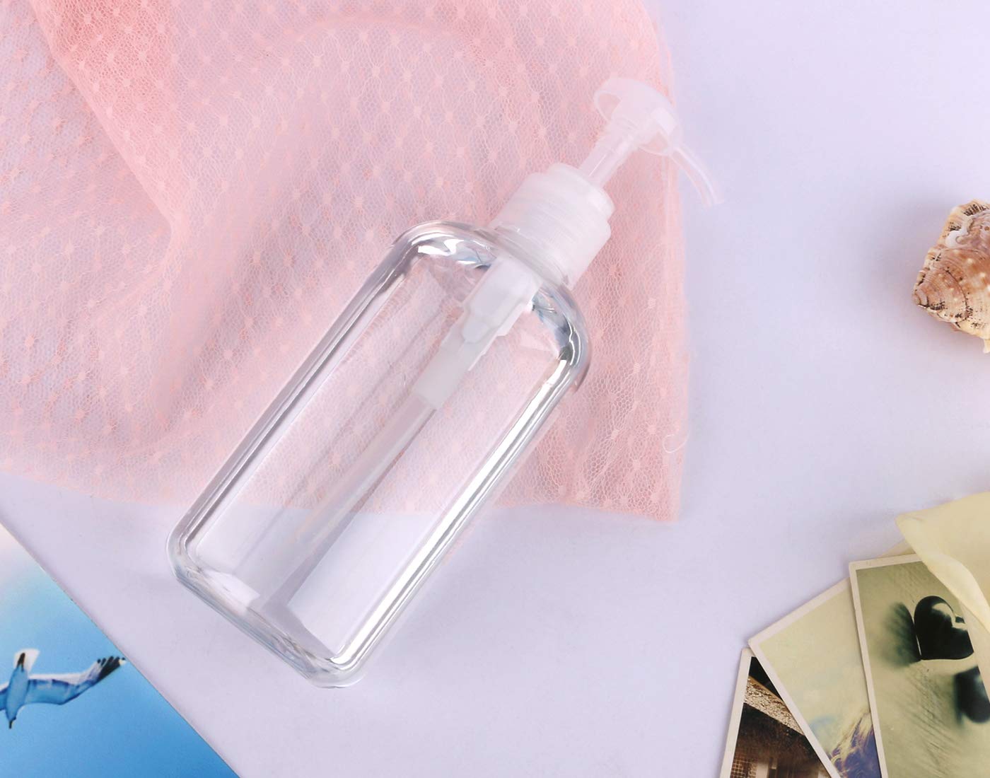 Driew Pump Bottlesclear, Dispenser 10Oz Shampoo Bottlespump Containers Pack Of 2