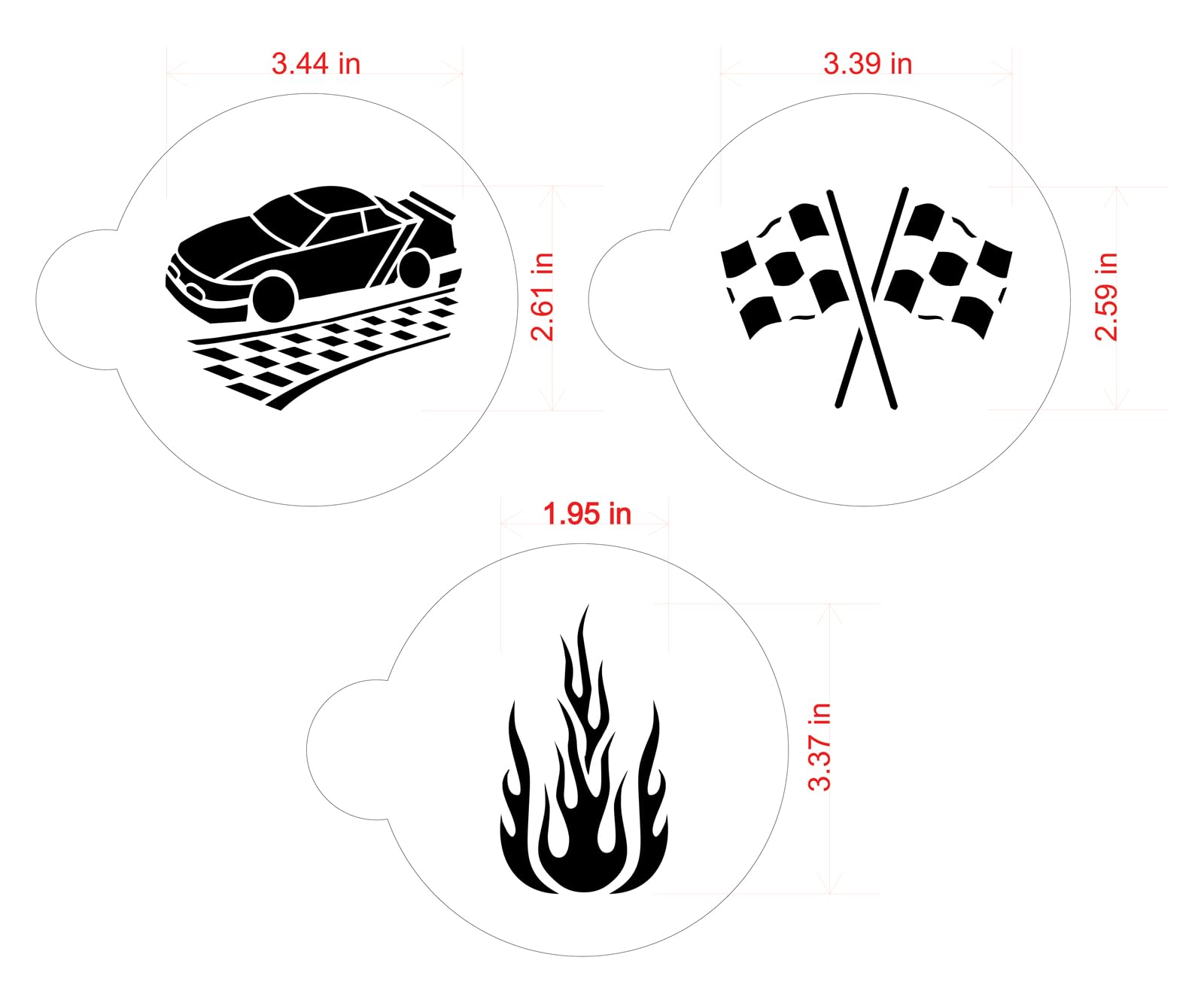 Racecar Cookie Stencil Set By Designer Stencils