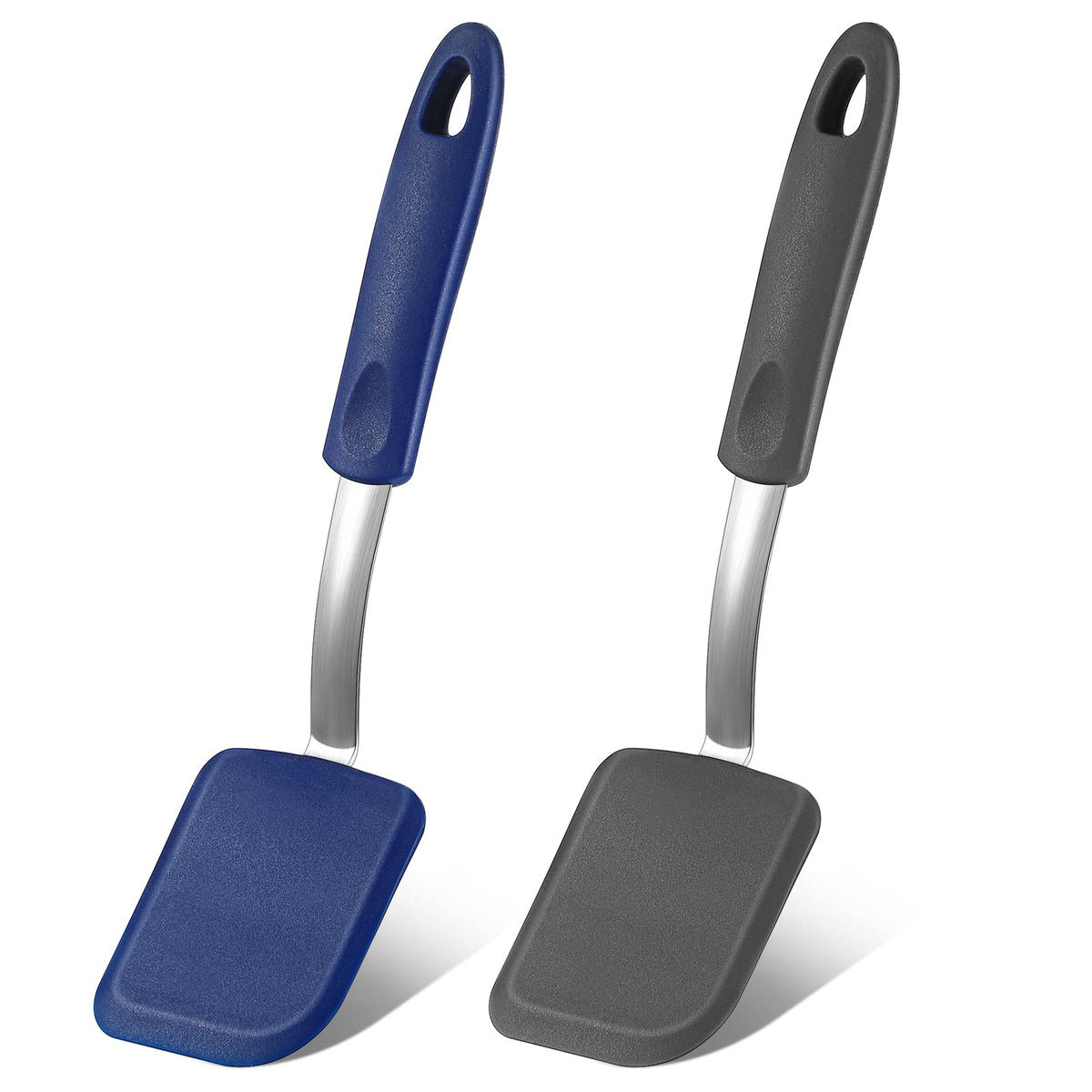 Silicone Cookie Spatula Turner 2 Pack Mini Brownie Spatula Flexible Kitchen Small Silicone Spatulas For Nonstick Cookware Heat R