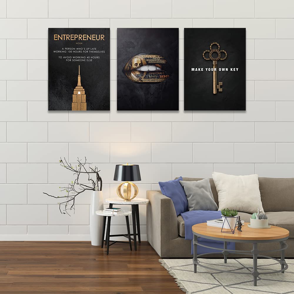 Inspirational Success Posters Wall Art Motivational Canvas Wall Decor Inspirational Art Entrepreneur Quotes Hustle Picture Paint