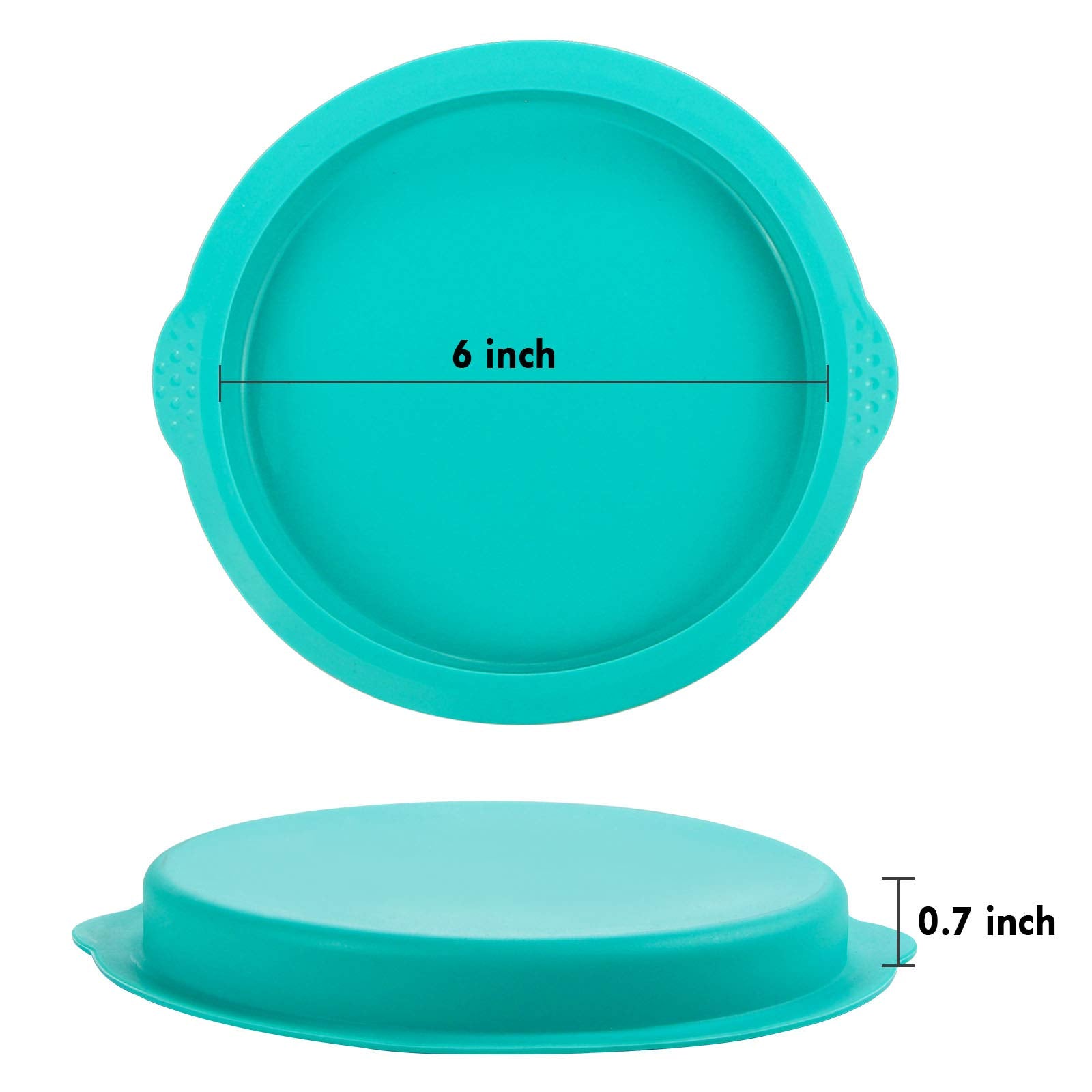 Webake Layer Cake Pans Set, 6 Inch Round Rainbow Cake Baking Pans, Silicone Cake Mold For Jumbo Whoopie Pie Cake Vegetable Panca