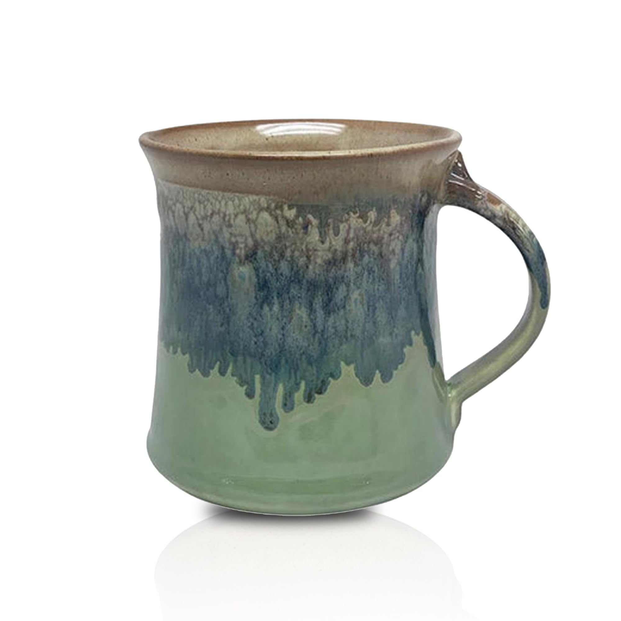 Clay in Motion Handmade Ceramic Mug 16 oz, Medium Coffee Mug, Hand Painted Stoneware, Dishwasher Microwave & Oven Safe, LeadFre