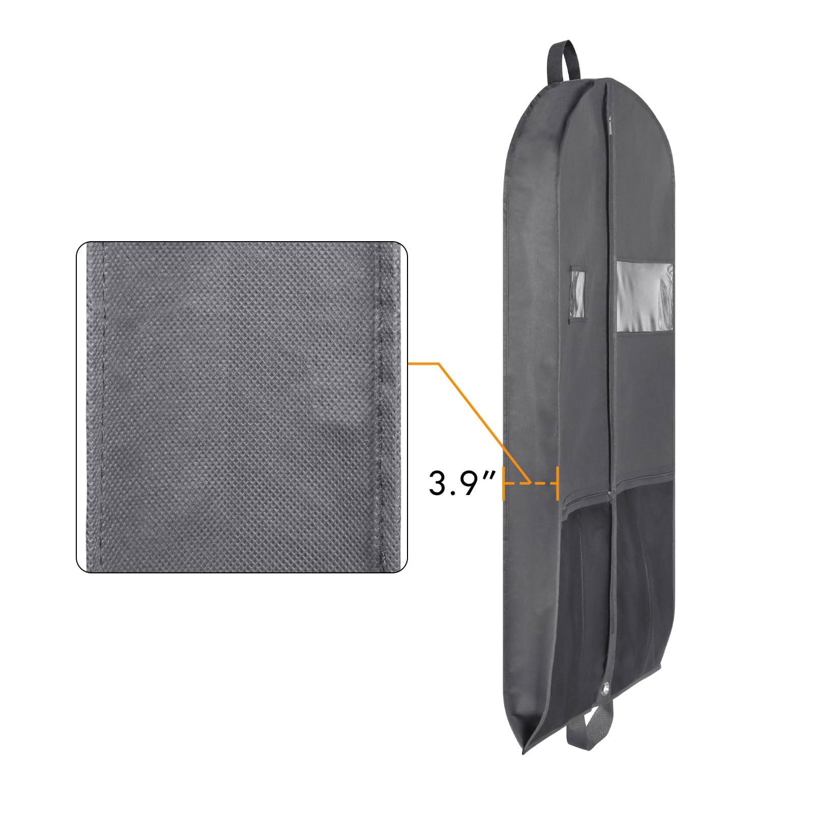 Zilink 43'' Suit Bags For Closet Storage And Travel Gusseted Hanging Garment Bags For Men Suit Cover For Travel With Handles For