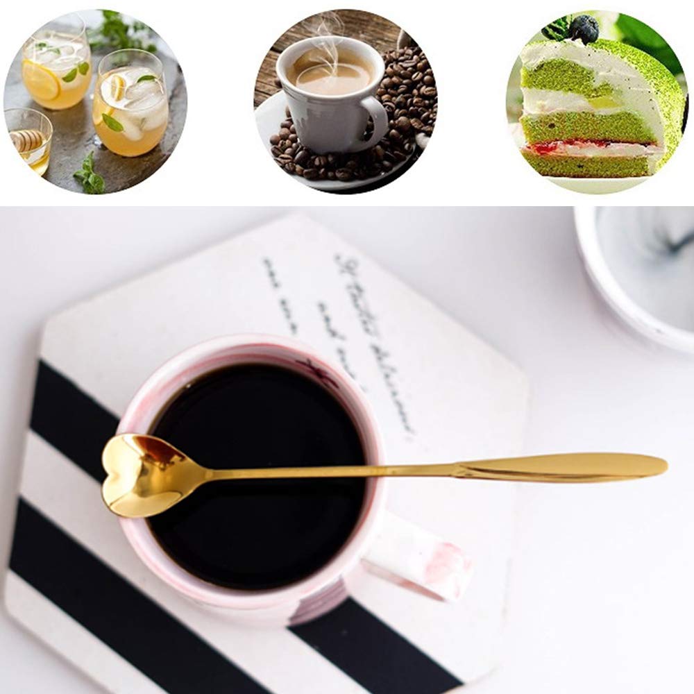 Flower Spoon Set Stainless Steel Teaspoons Reusable Coffee Stirrers Colorful Tea Scoops Coffee Spoon Tea Spoon Mixing Spoon Suga