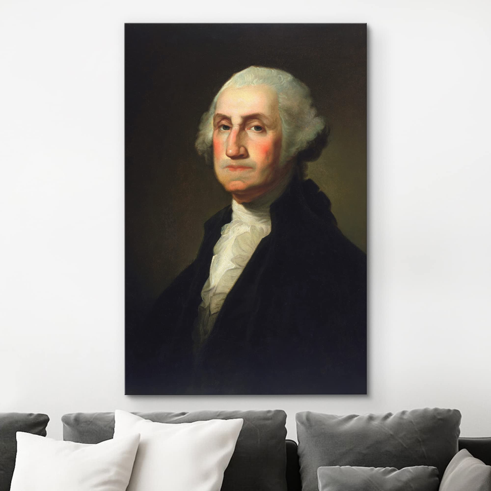 Wall26 Canvas Print Wall Art Portrait Of George Washington People Pop Culture Historical Realism Famous Closeup Colorful Multico