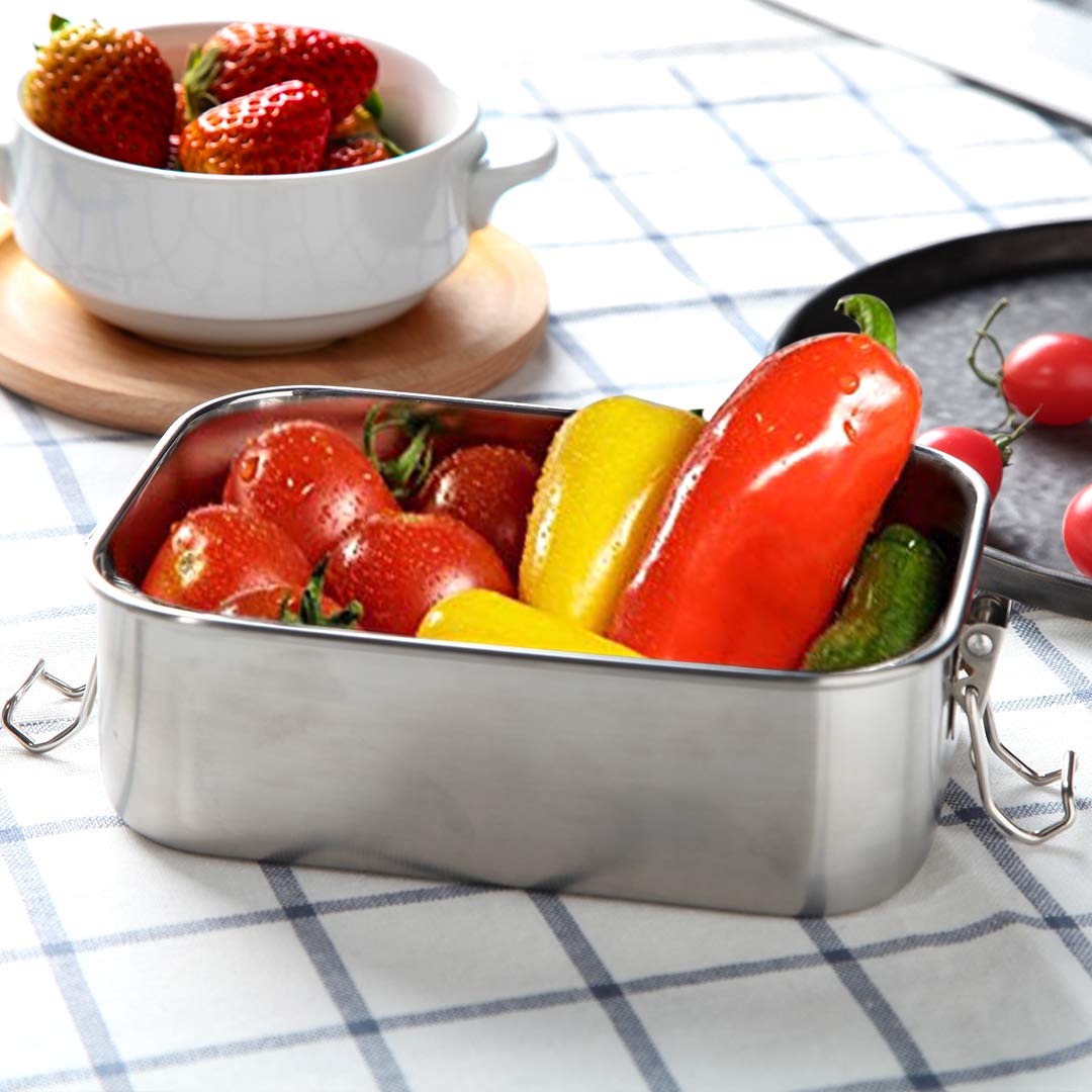 G.a HOMEFAVOR Bento Lunch Box  Stainless Steel Lunch Containers Leakproof  Metal Lunch Containers for Adults  800ML  Dishwasher Safe  BPA Free
