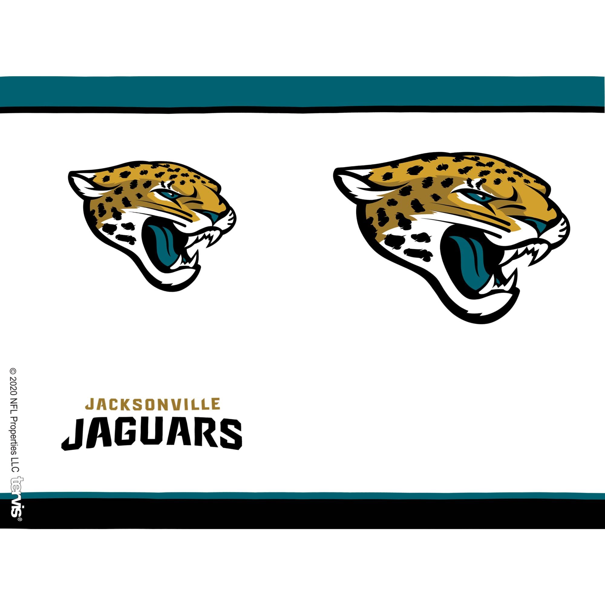 Tervis Made In Usa Double Walled Nfl Jacksonville Jaguars Insulated Tumbler Cup Keeps Drinks Cold & Hot, 24Oz, Tradition
