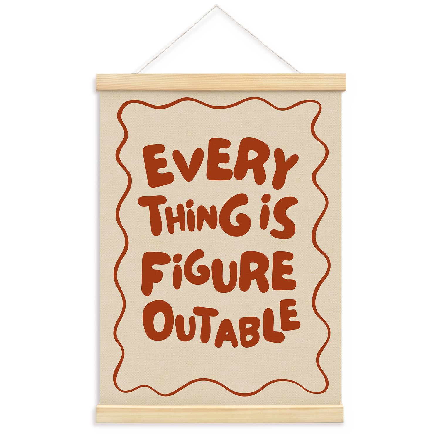 Yzsla Inspirational Everything Is Figureoutable Classroom Wall Art Motivational Office Hanging Prints Wall Decor,Trendy Positive