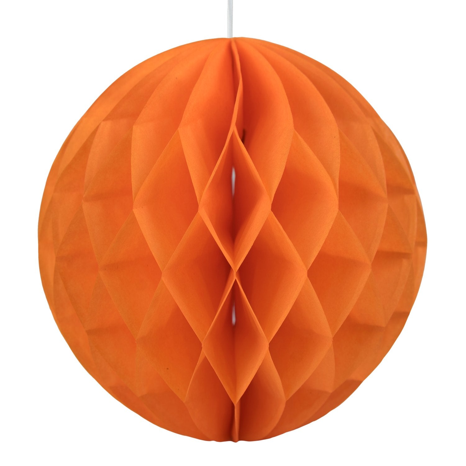 Floral Reef Set Of 3 - 8'' Orange Tissue Paper Honeycomb Ball Pom Pom Flower Hanging Home Decoration Party Wedding Halloween