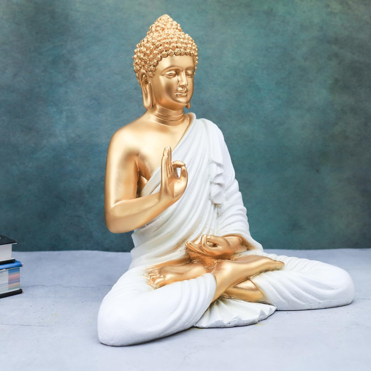 The Advitya Polymarble Meditating Buddha Idols For Home Decor/Buddh/Gautam Buddha Statue Lord Figurine/Murti Religious Gift Item
