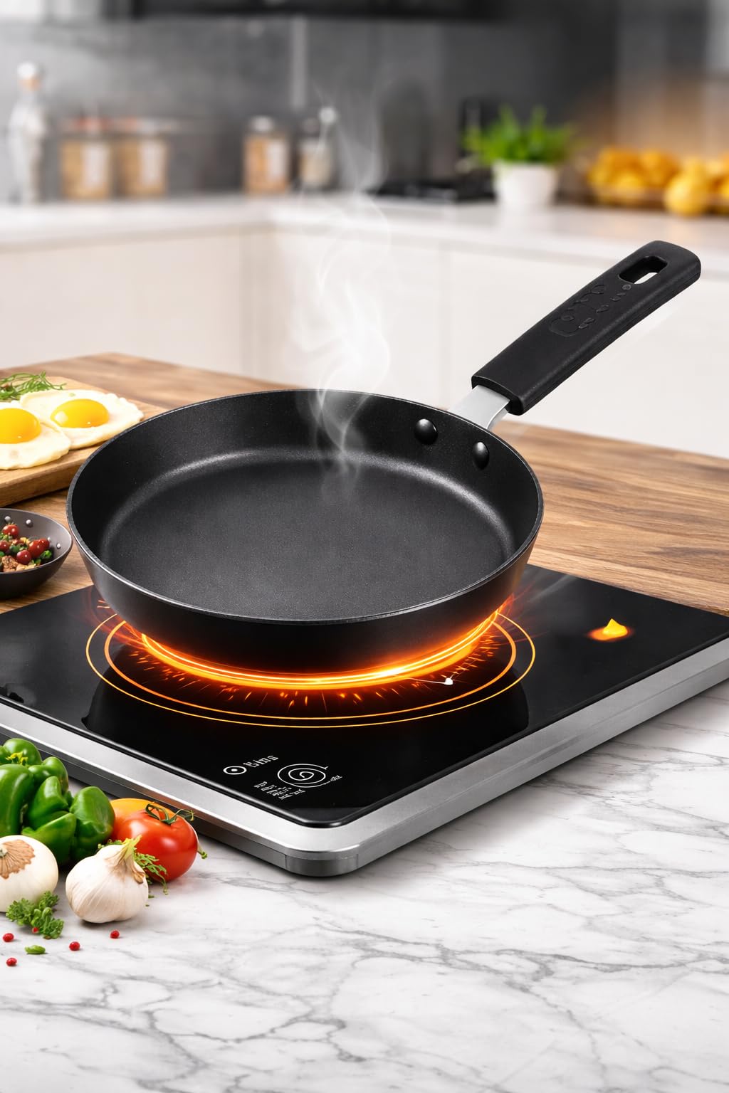 Nivasam Non-Stick Fry Pan 16 Cm Induction & Gas Compatible | Heavy Duty | Dishwasher Safe | Mini Fry Pan For 1 To 2 Person Colle