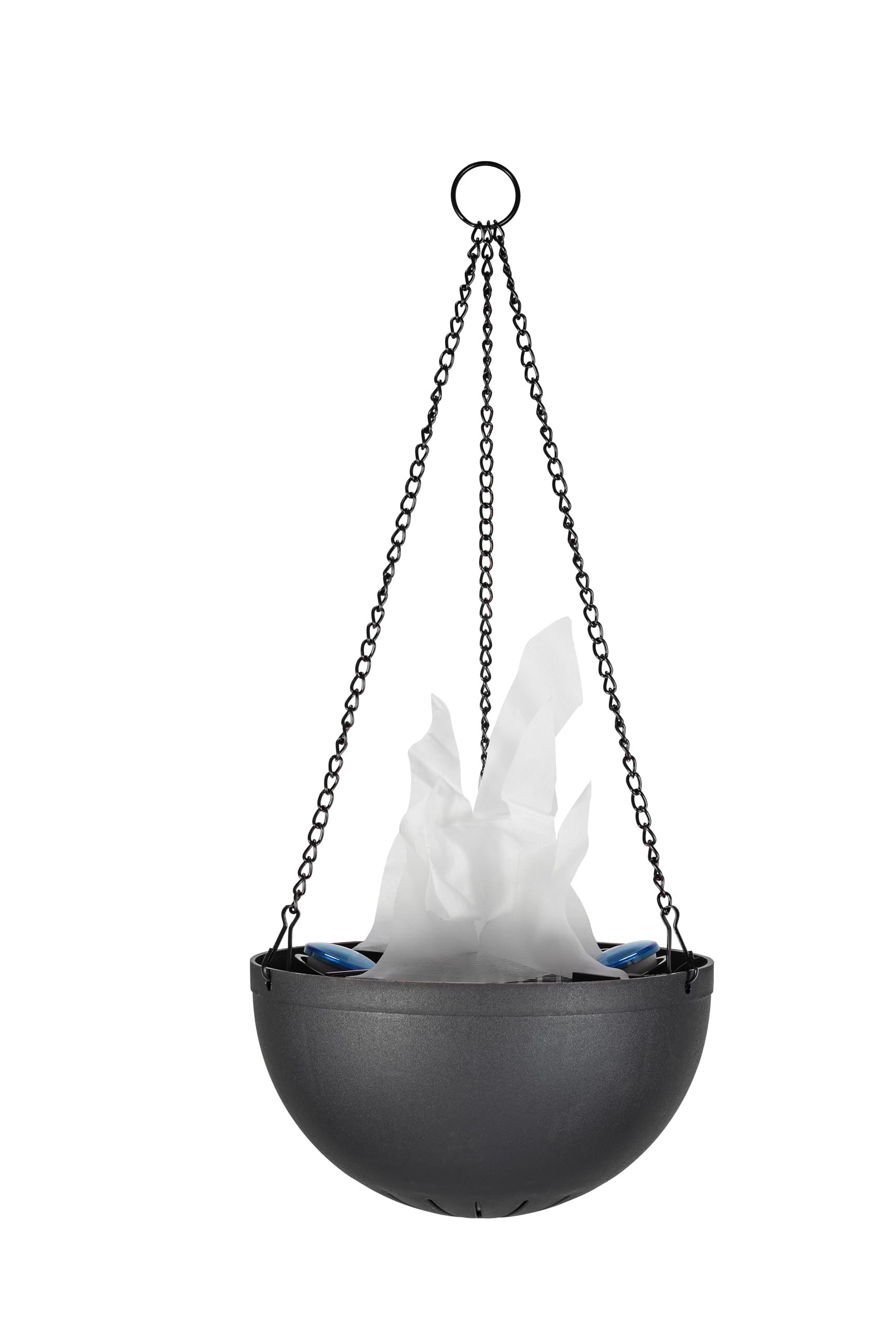 Aspen Creative 61168-24-1,LED Hanging Fire Flame Light Prop for Halloween,Christmas and Party Decor,Black Finish,Blue Flickering