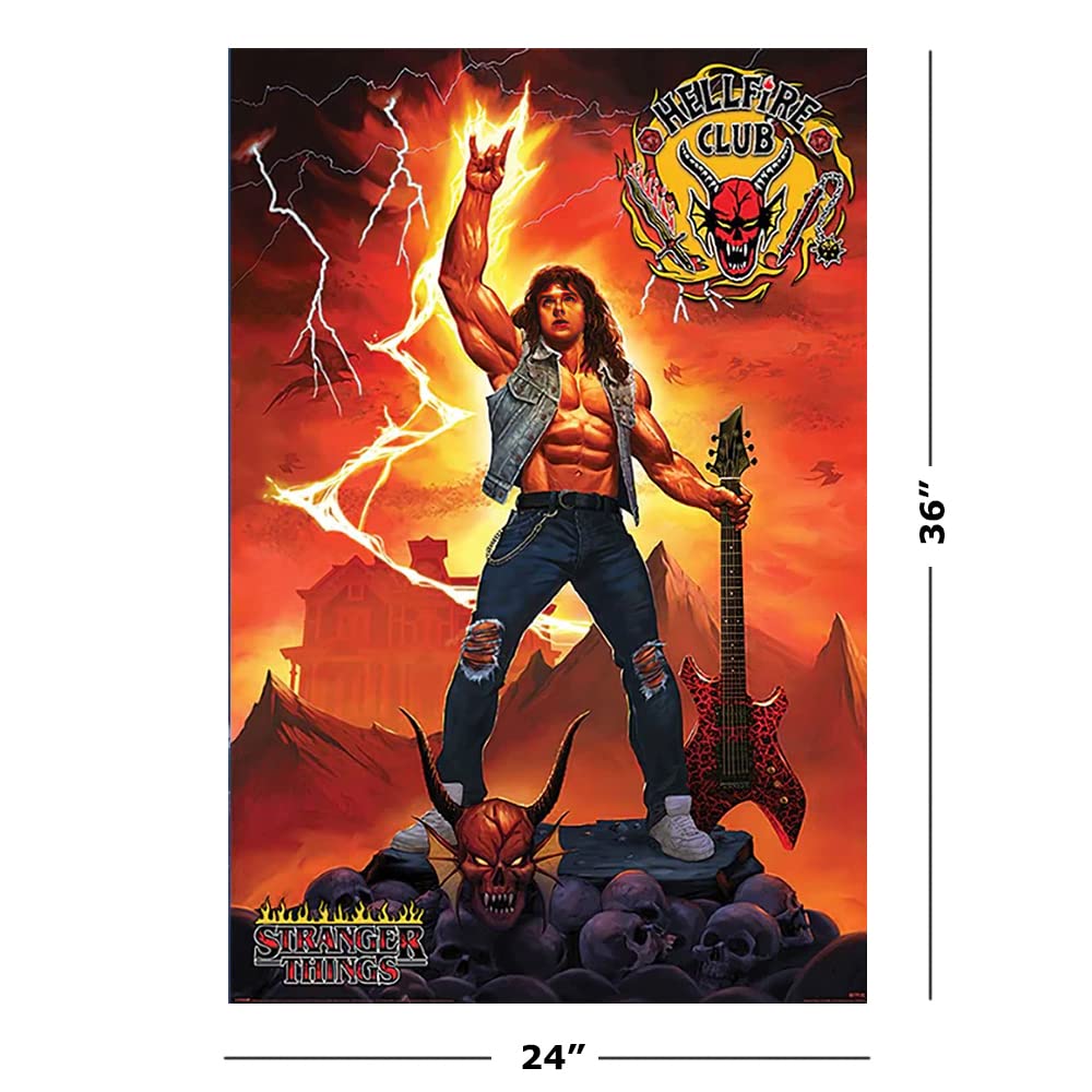 Stranger Things 4 - Tv Show Poster/Print (Hellfire Club Rock God/Eddie Munson) (Size: 24'' X 36'')