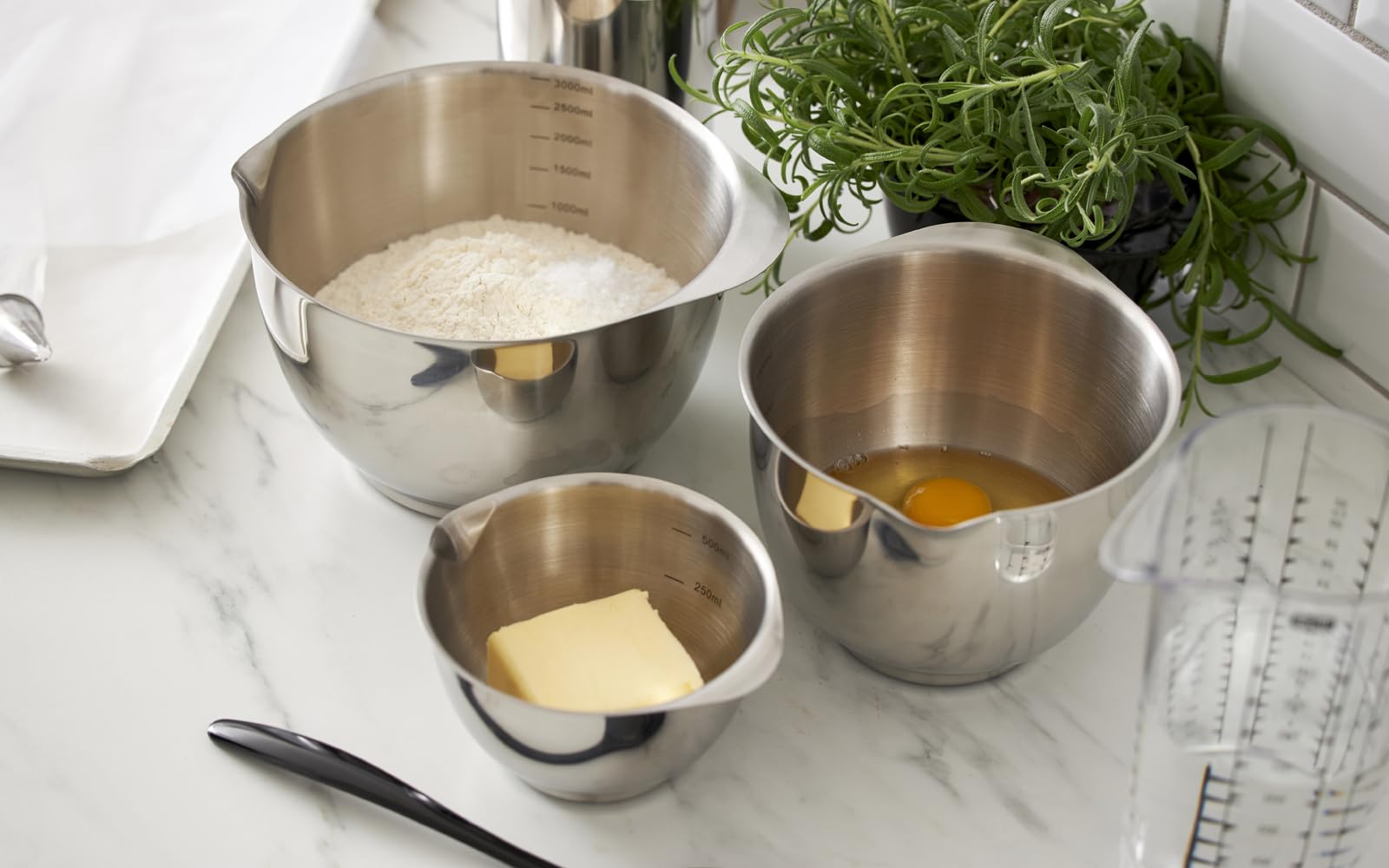 Rosti Precision Craft Mixing Bowl Set 3 Liter Elevate Your Culinary Experience Stylish Nesting Bowls For Effortless Cooking And