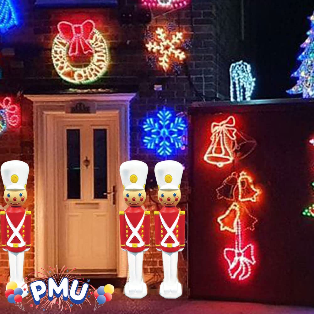 PMU Christmas Light-Up Toy Soldier 31 Inch Christmas Decoration Perfect D  cor for Home, Lawn, Yard, Indoor and Outdoor - 31 Inc