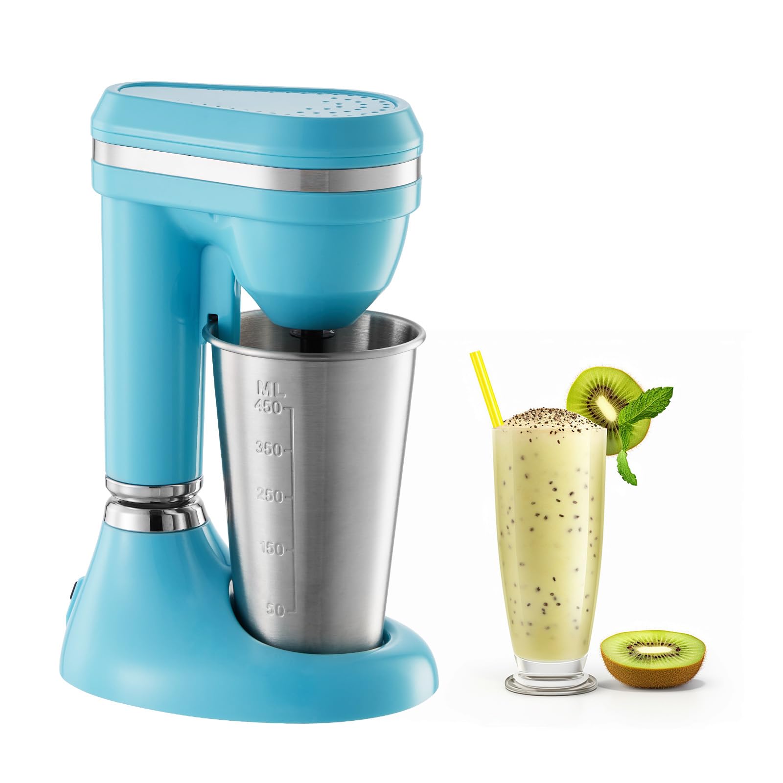 VEVOR Milkshake Maker, 100W Milk Shake Maker Mixer, Single Head Drink Mixer Blender Machine, Dual-Speed Adjustment Milkshake Ble