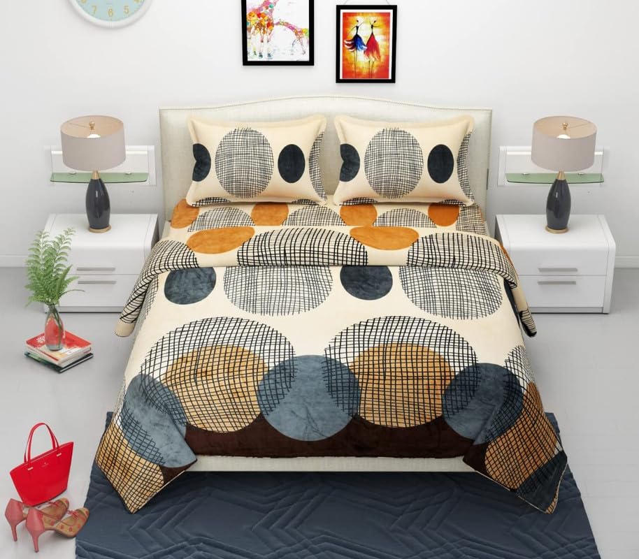 Temoli King Size Warm Bedsheets For Winter, Winter Bedsheets For King Size Bed With 2 Pillow Covers. 100X100 Inch. (Flat Bedshee