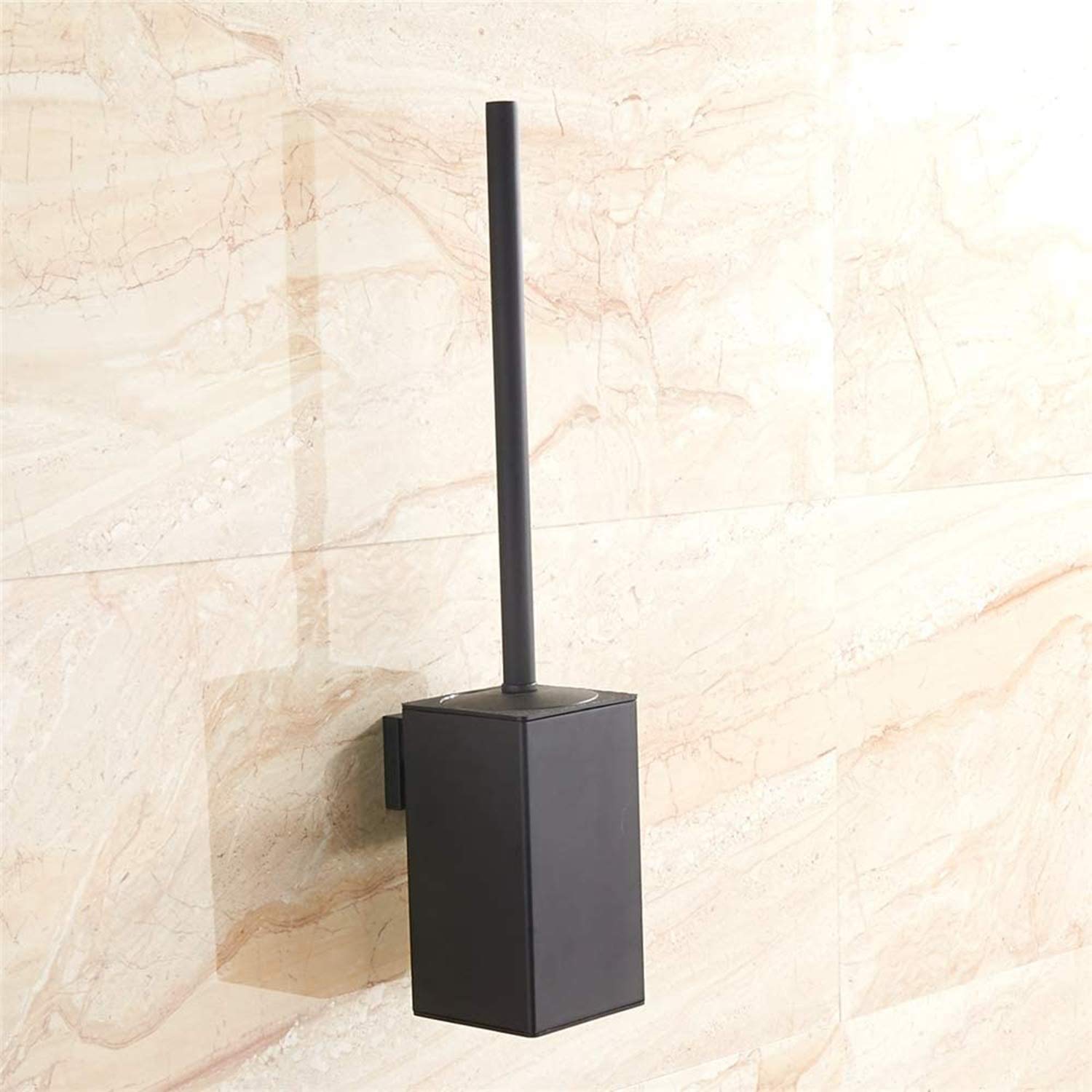 Toilet Brush Holder Black, Toilet Bowl Brush Holder Black Wall Mount Square For Bathroom