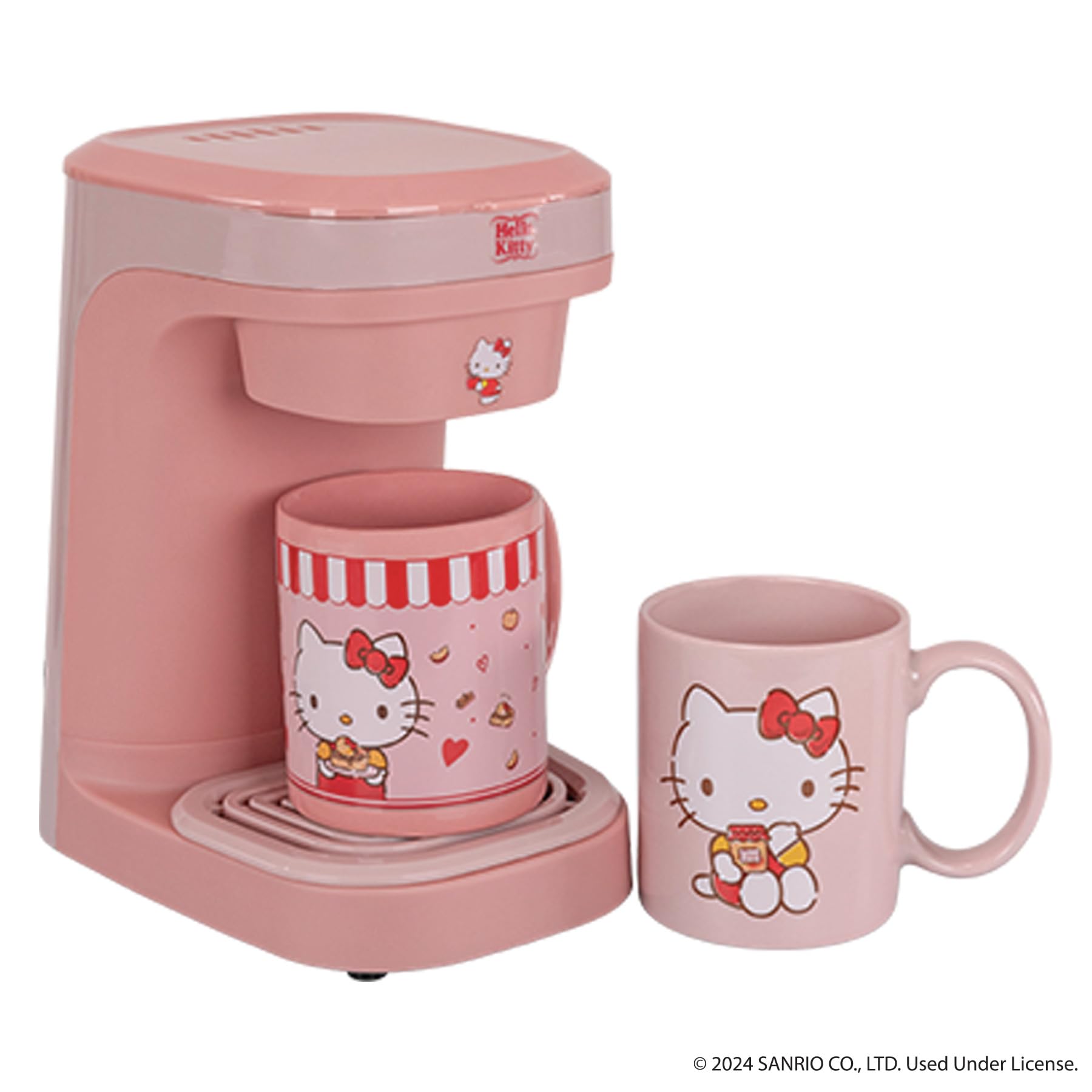 Uncanny Brands Hello Kitty Single Cup Coffee Maker Gift Set With 2 Mugs