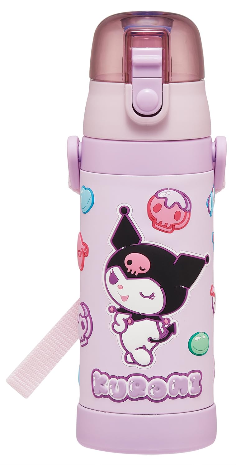 Skater SDPV5A Childrens Stainless Steel Water Bottle, Direct Drinking, 16.2 fl oz (480 ml), Sanrio Chromi, Marshgummy, Girls, 