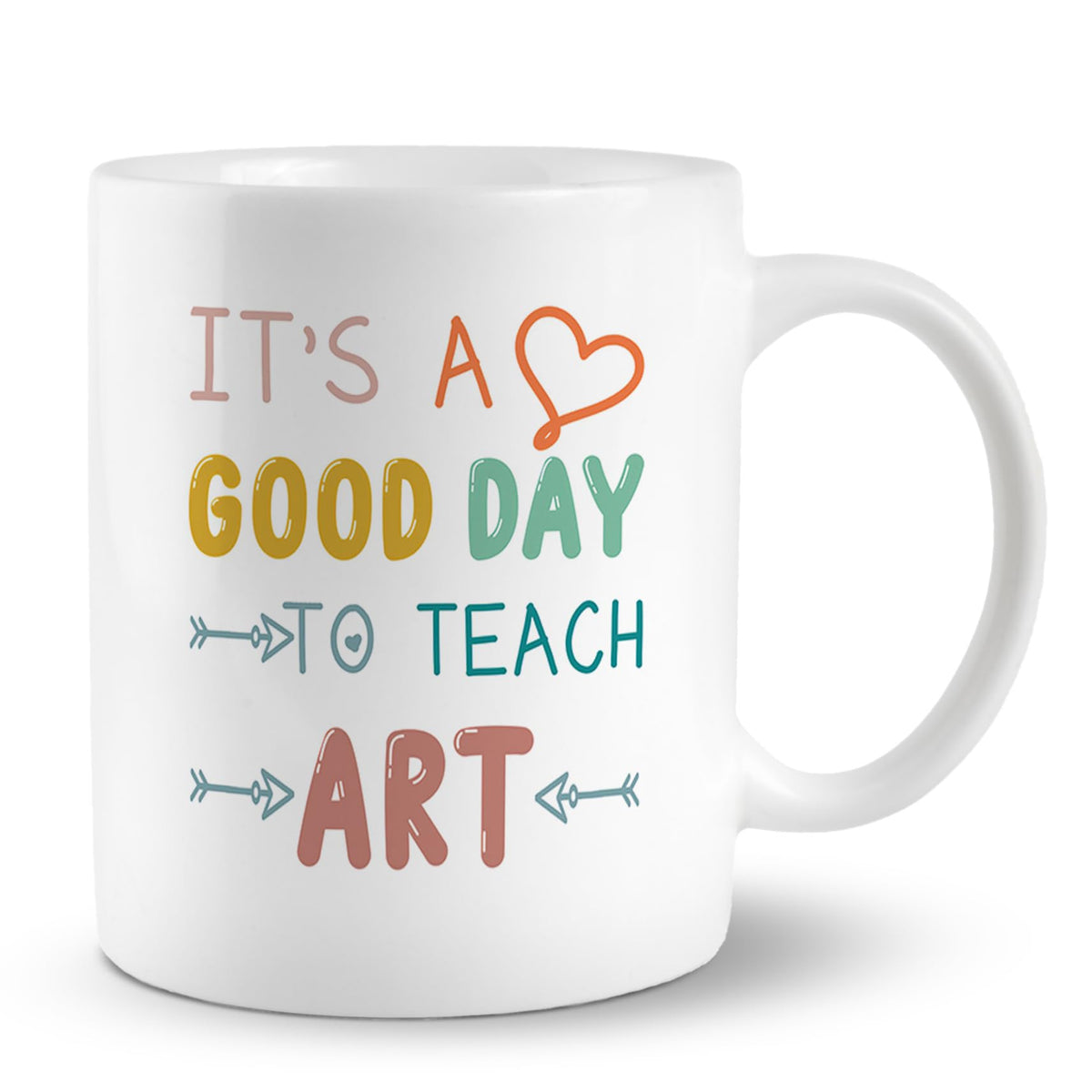 PUHEI Art Teacher Appreciation Gifts 11 Ounces Ceramic Mug Cup,It's a Good Day to Teach Art Coffee Tea Mug Cup,Back to School Gi