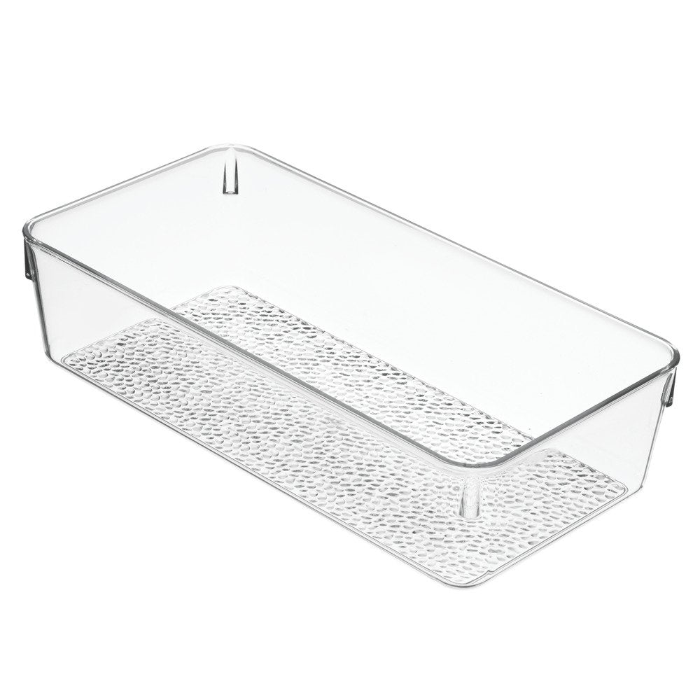 Idesign 49250 Rain Bpa-Free Plastic Drawer Organizer Tray - 12'' X 6'' X 3'', Clear