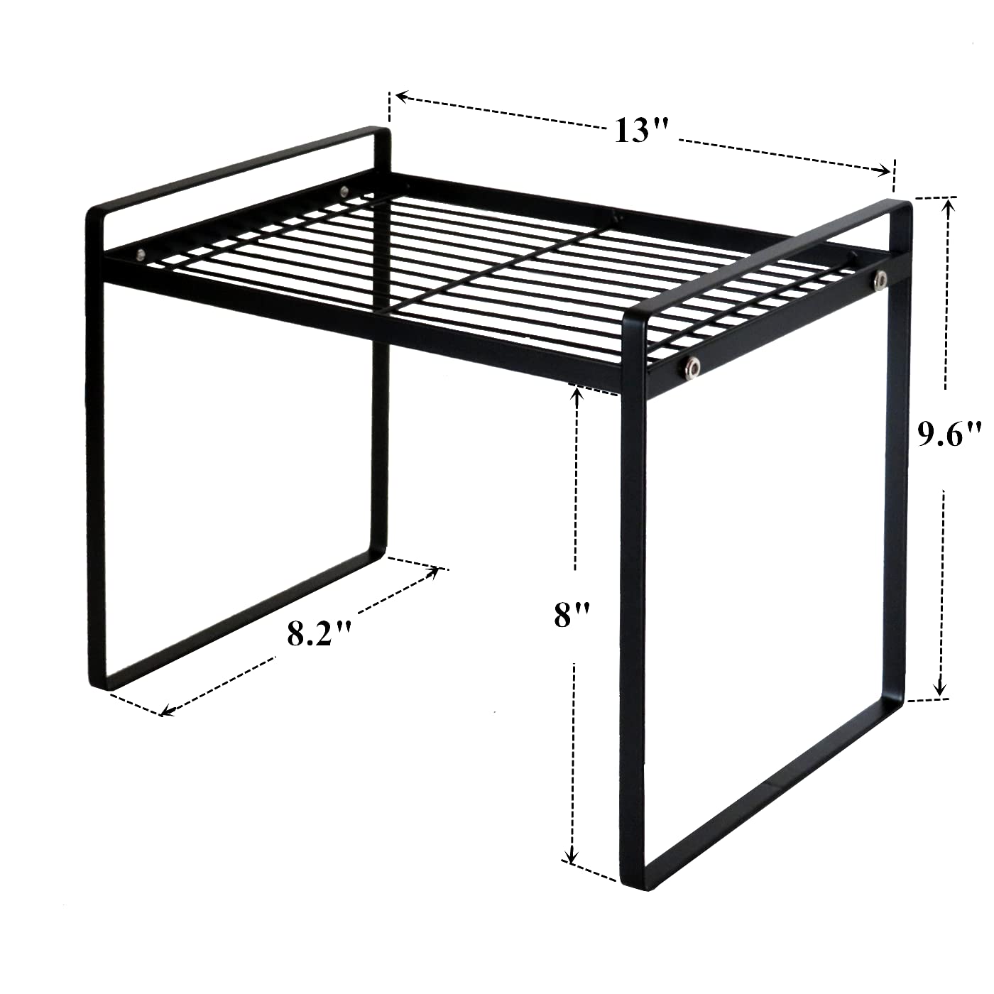 DearyHome Cabinet Shelf, 13'' Kitchen Counter Shelf, Metal Wire Stackable Cupboard Spice Rack, Space Saving Countertop Orgainzer