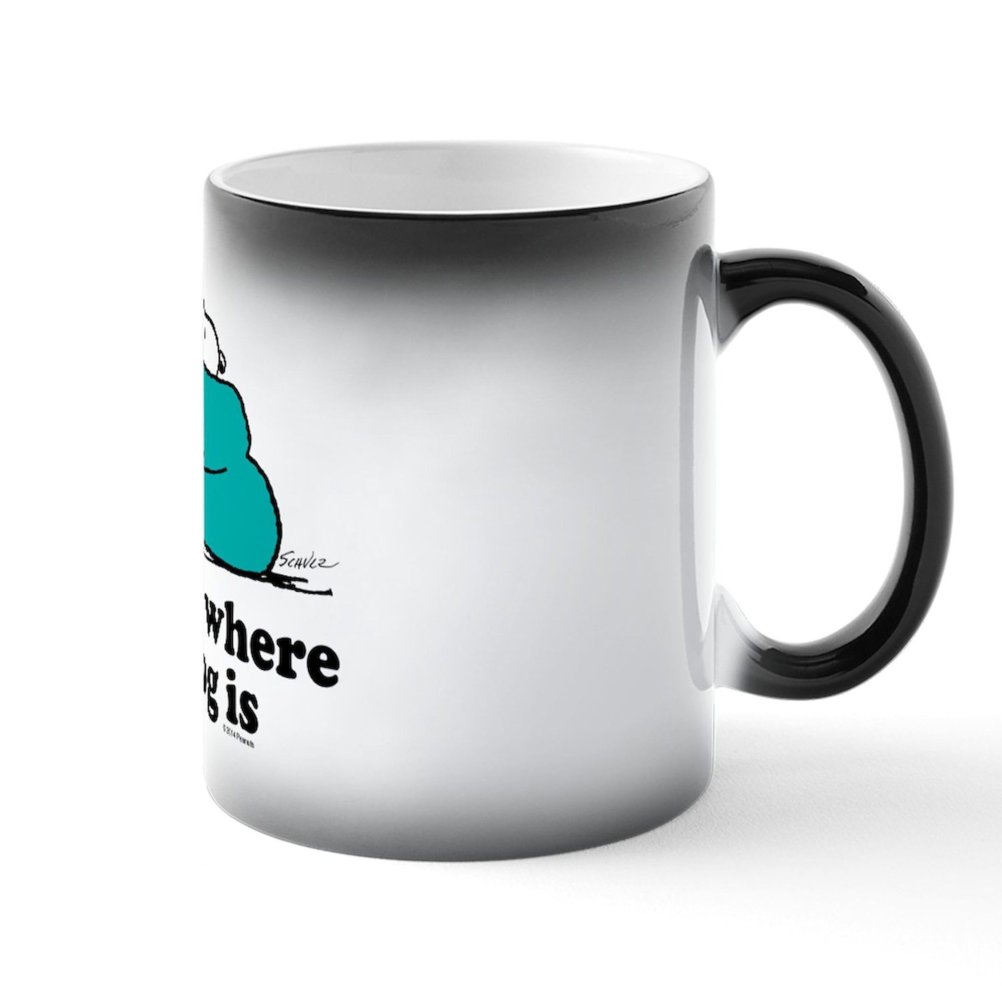 Cafepress Snoopy Home Is Where My Dog Is Ceramic Magic Mug Coffee, Tea Cup 11 Oz