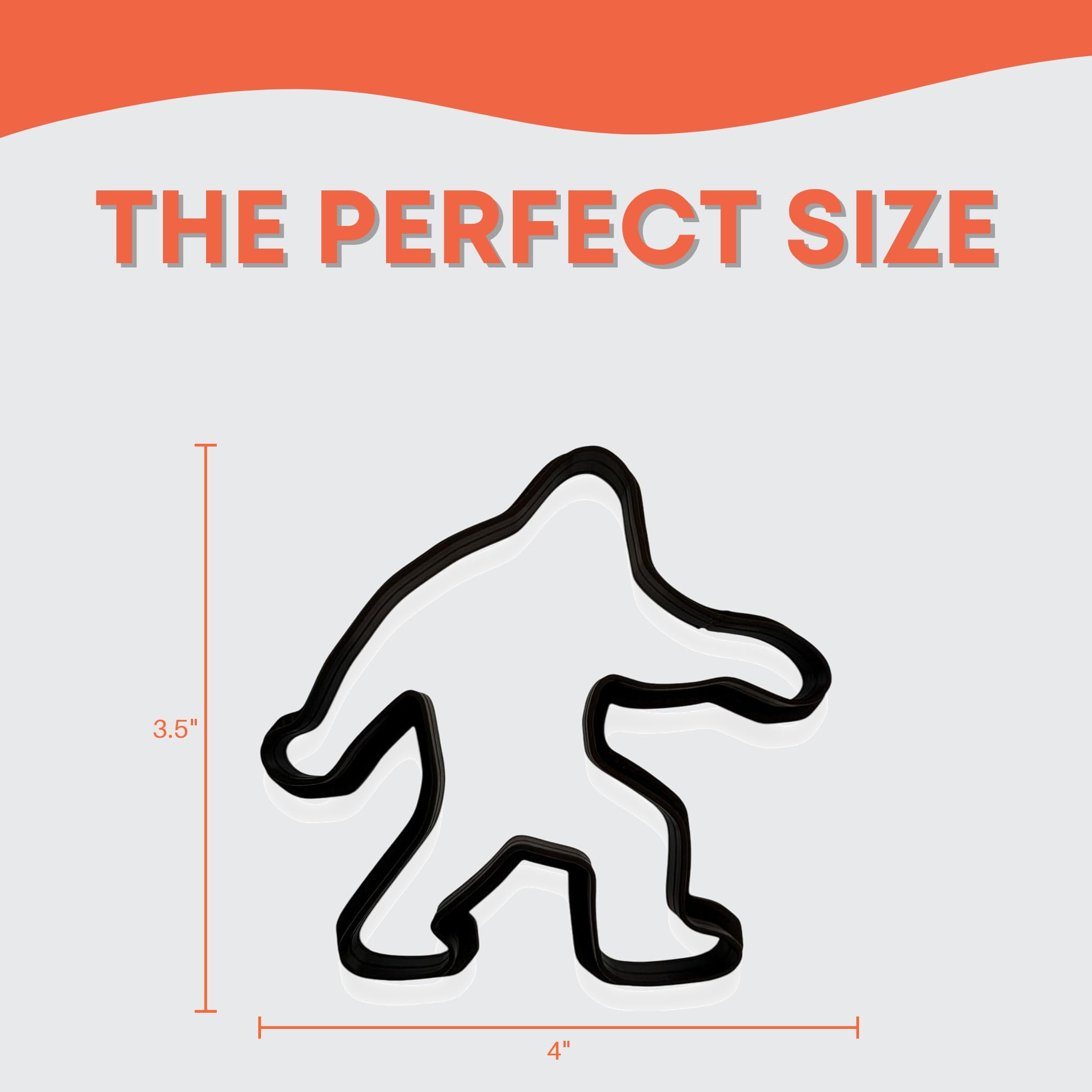 Sasquatch Big Foot Cookie Cutter With Easy To Push Design, For Baby Showers, Work Events, And Birthday Celebrations (4 Inch)