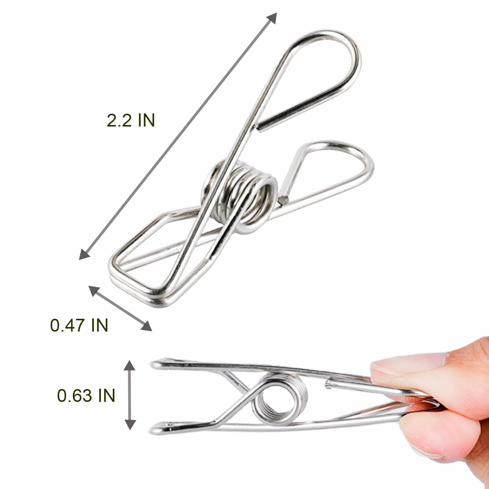 Clothes Pins, 20Pcs Bag Clips, Picture Clips, Chip Clips Bag Clips Food Clips, Clothespins For Hanging Clothes, Bags Clips For F